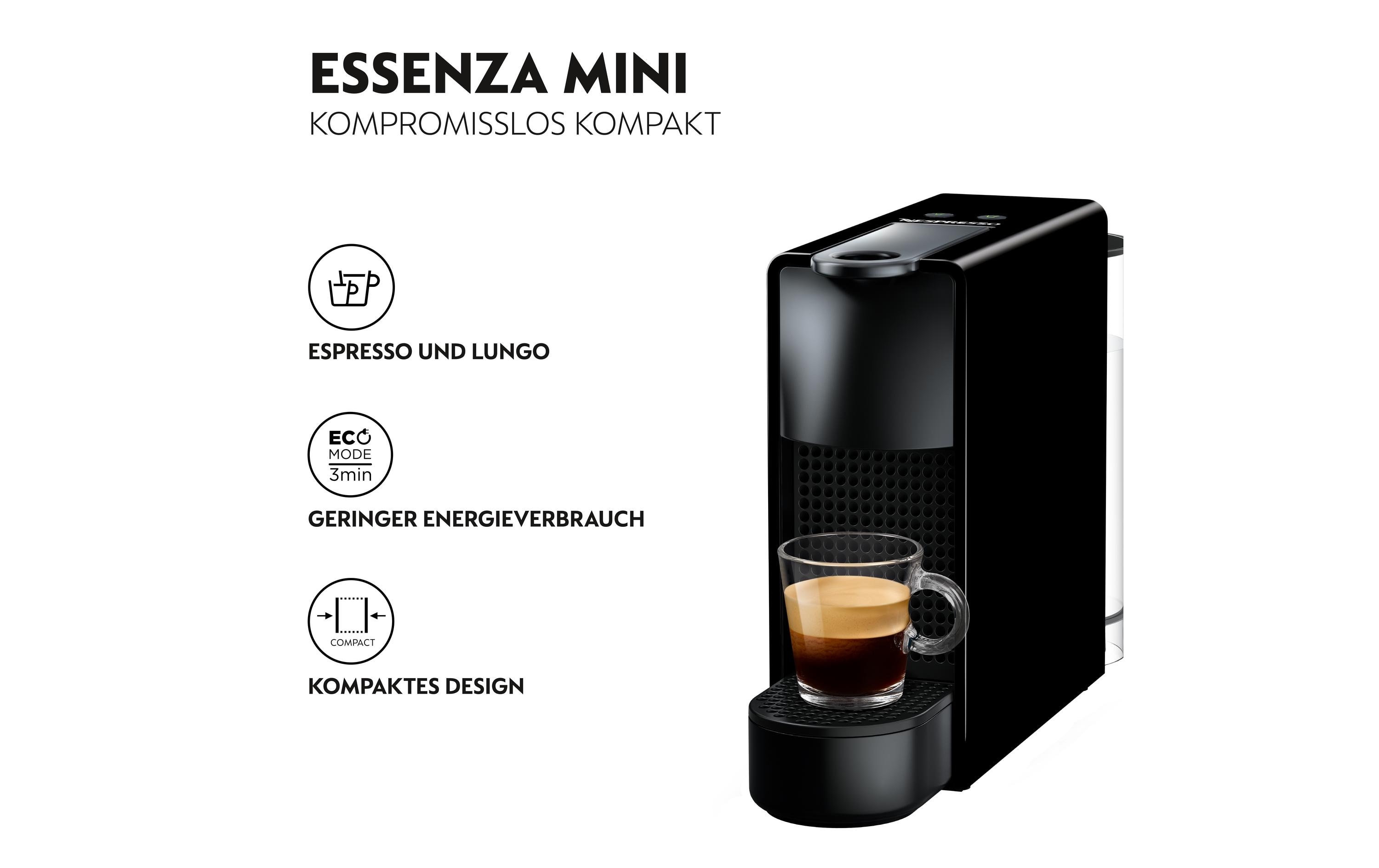 Krups Kaffeemaschine Nespresso Essenza Mini XN1108 Schwarz