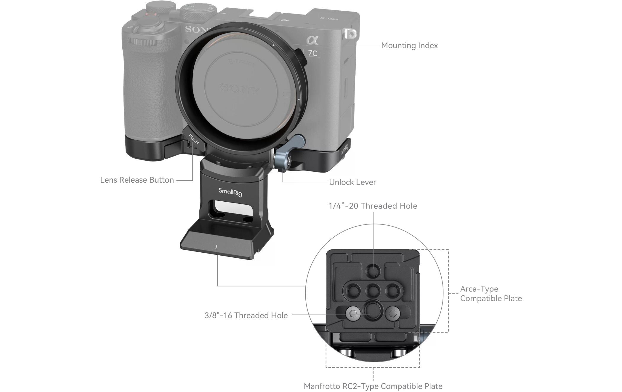 Smallrig Adapter Horizontal-zu-vertikal Platte