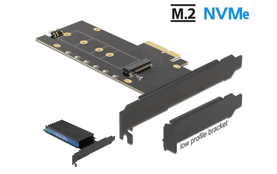 Delock Host Bus Adapter PCIe x4 - M.2, NVMe, Key M, RGB-LED