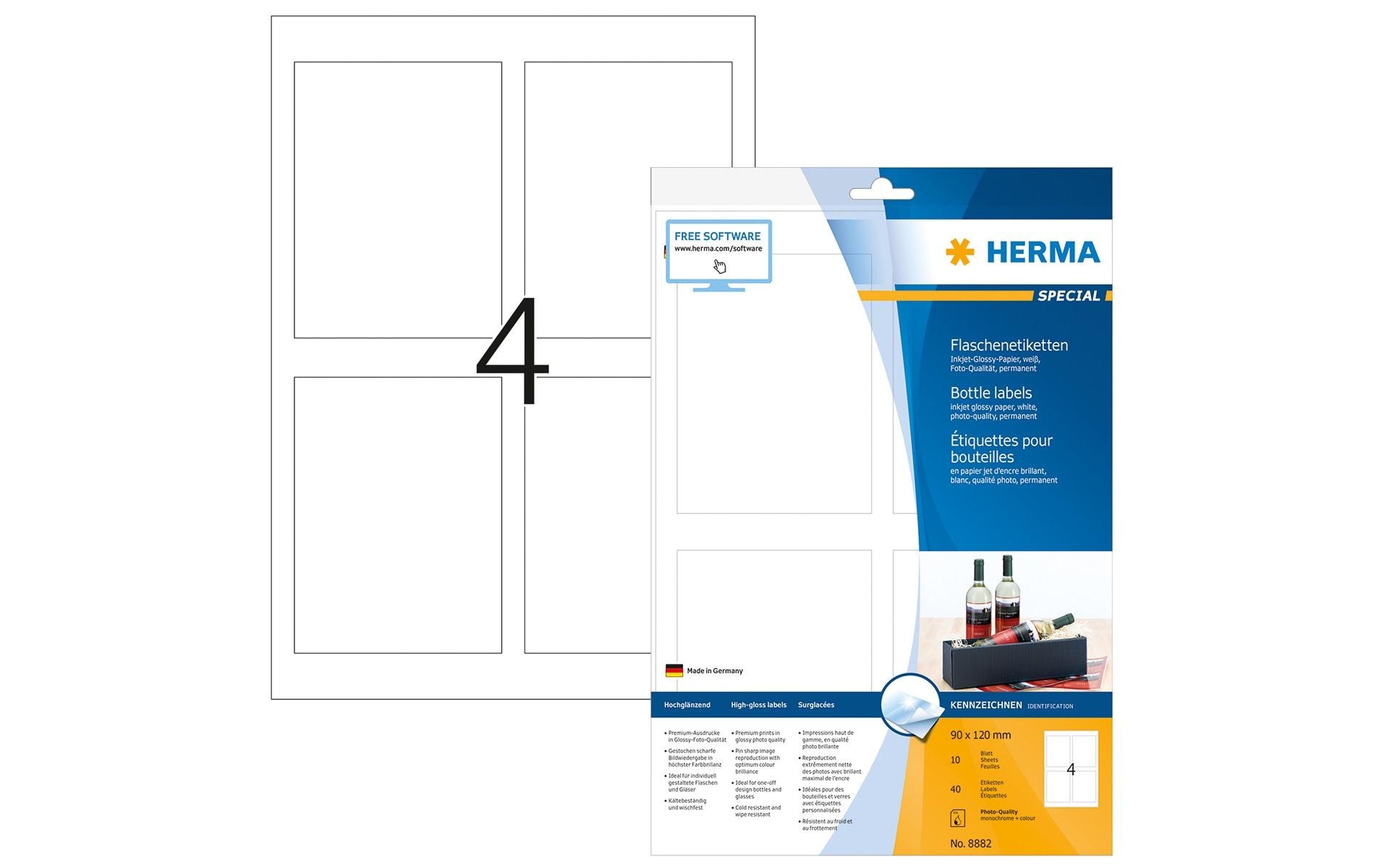 HERMA Flaschen-Etiketten 8882 90 x 120 mm