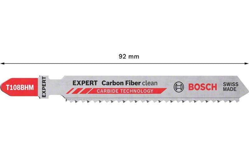 Bosch Professional Stichsägeblatt EXPERT Carbon Fiber Clean T 108 BHM, 3 Stk