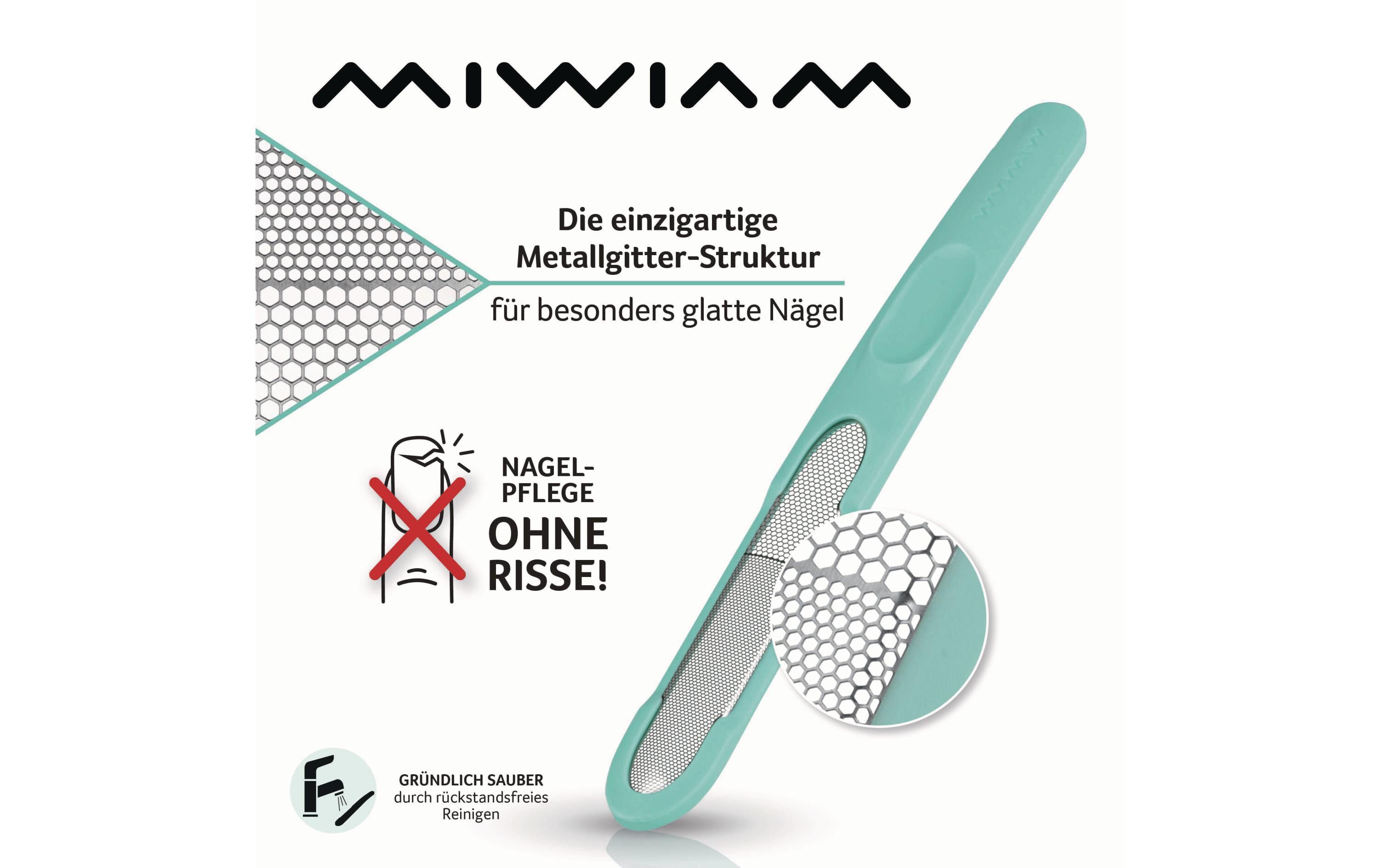 MIWIAM Nagelfeile 18.5 cm türkis