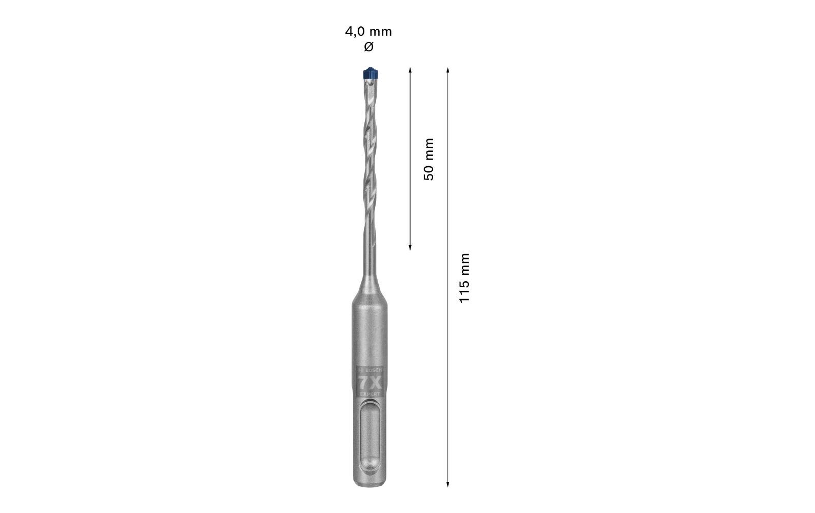 Bosch Professional Hammerbohrer EXPERT SDS plus-7X, 4 x 50 x 115 mm