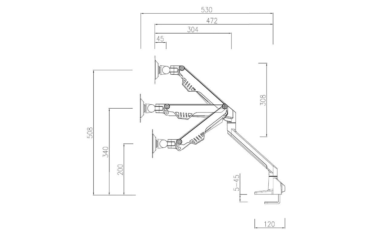 NEOMOUNTS Tischhalterung FPMA-D750DWHITE2 bis 8 kg – Weiss