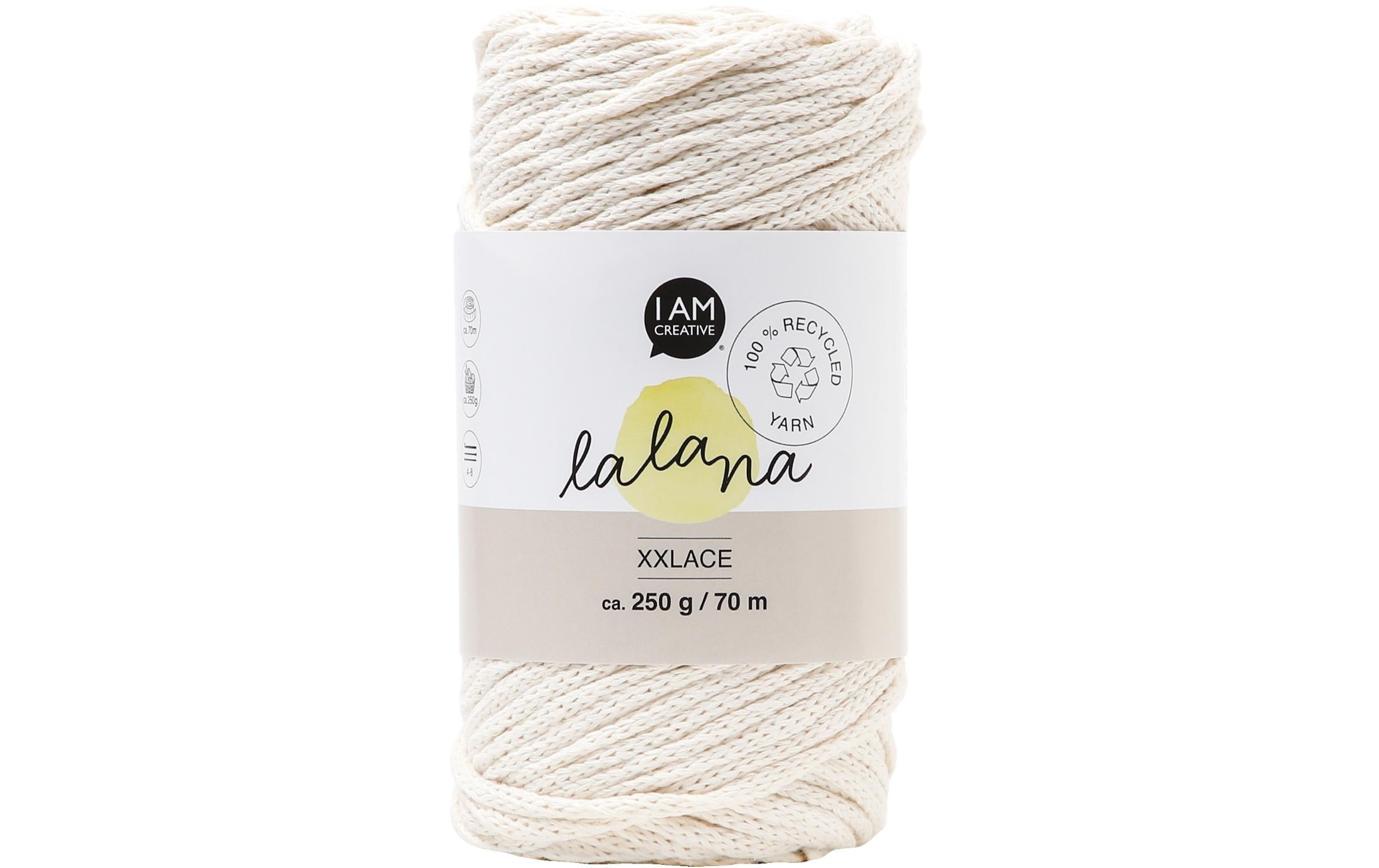 lalana Wolle Xxlace 250 g, Crème