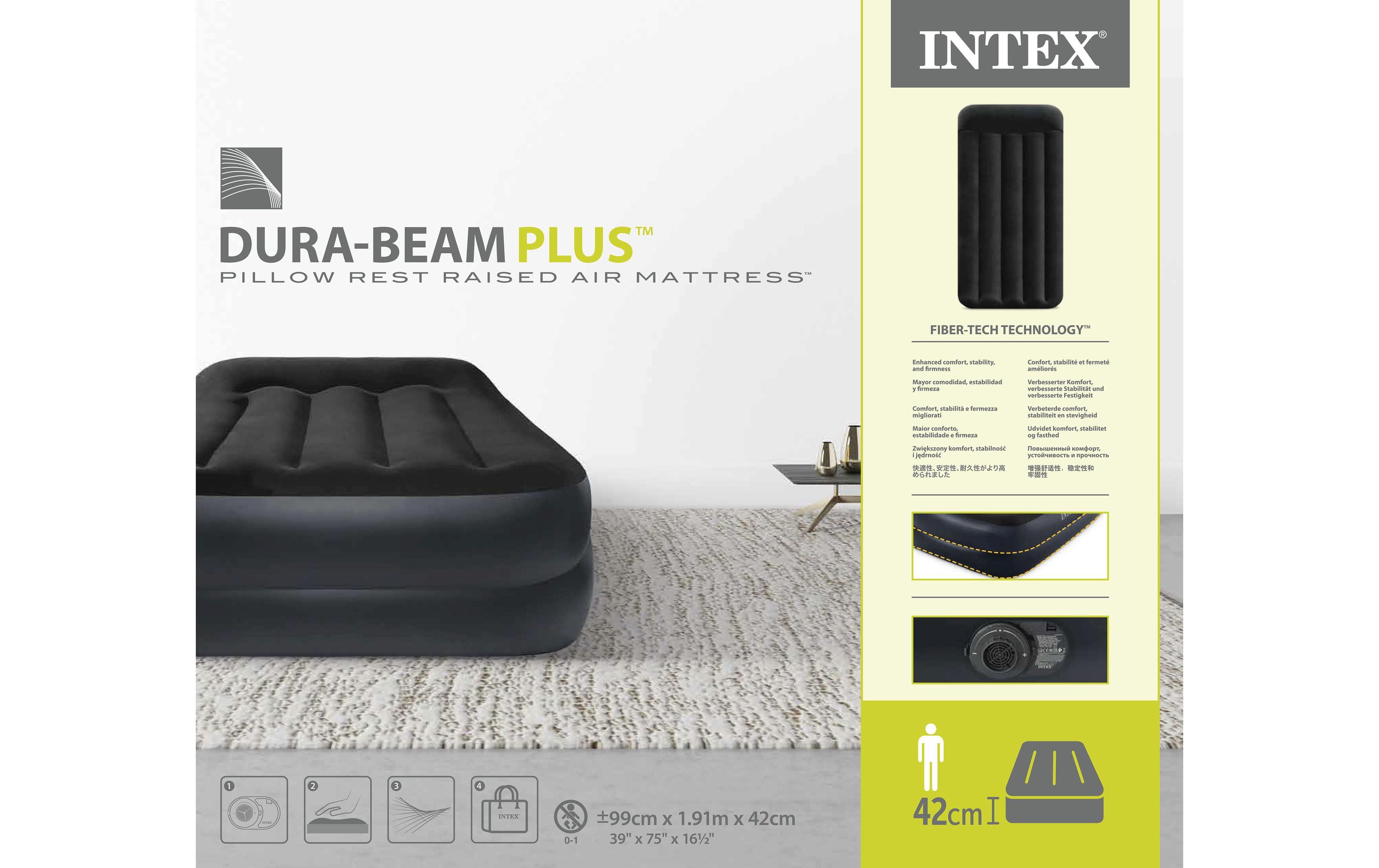 Intex Luftbett Dura Beam Rest Raised Twin 99 x 191 x 42 cm