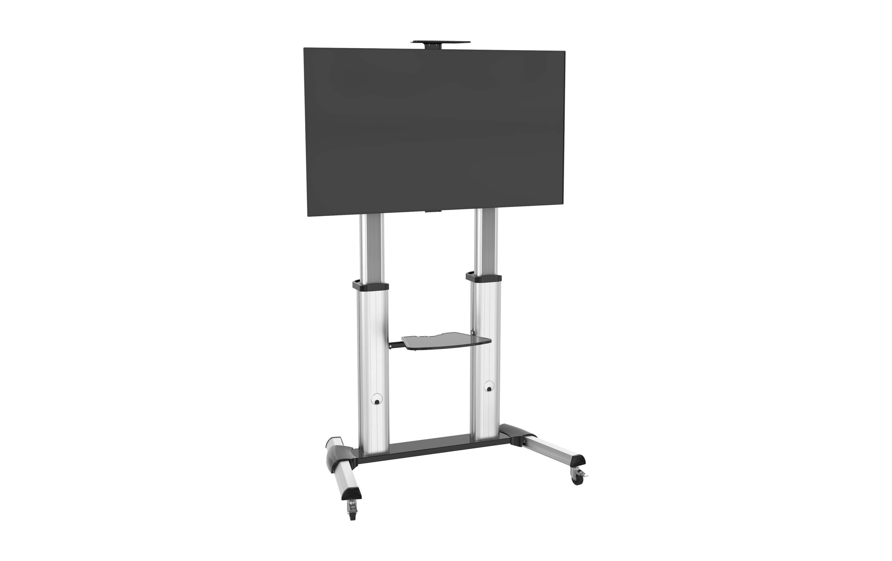 PureMounts TV-Trolley PDS-0011C Schwarz/Silber