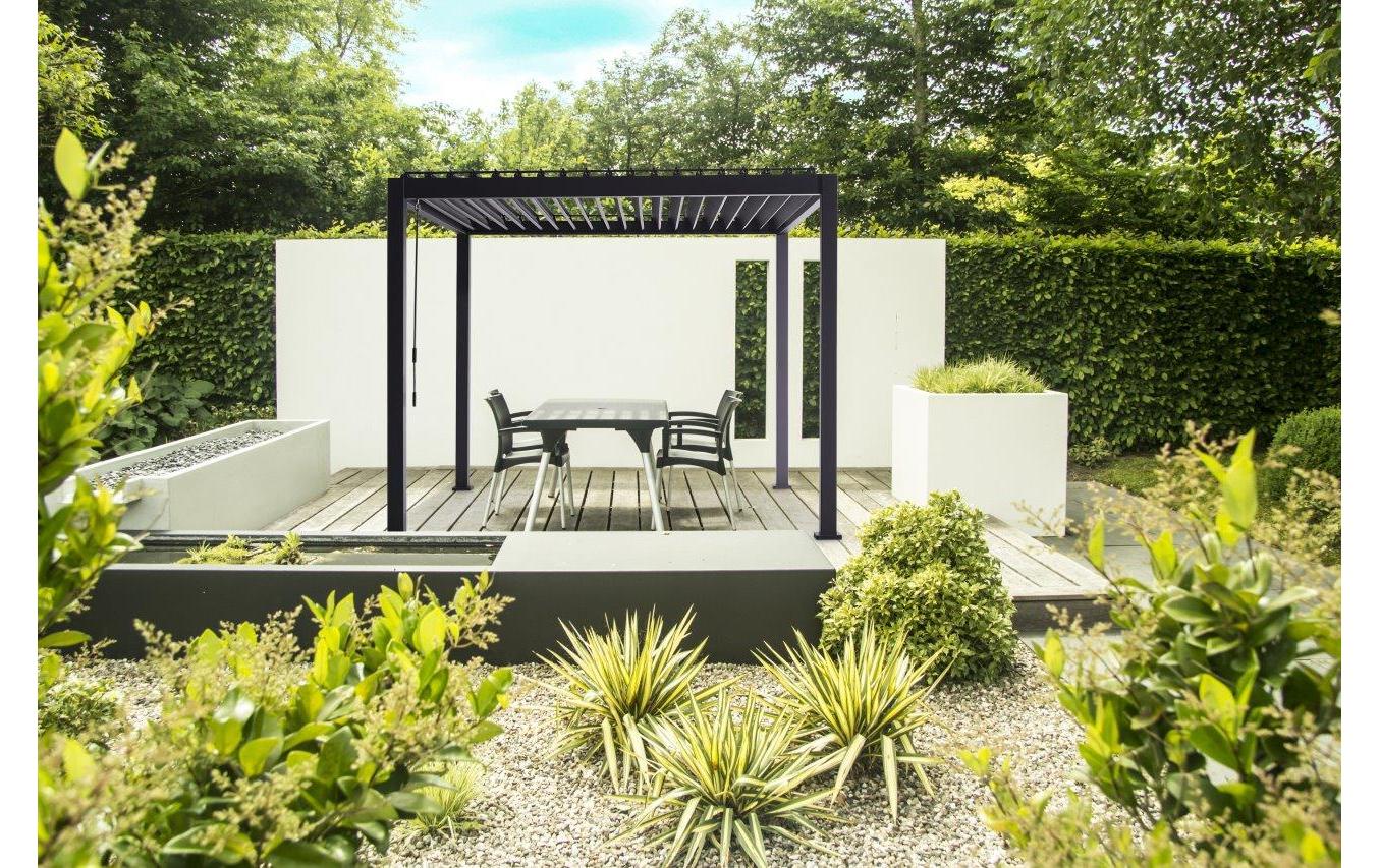 Creative Living Alu-Pergola, Schwarz, 300 x 300 x 250 cm