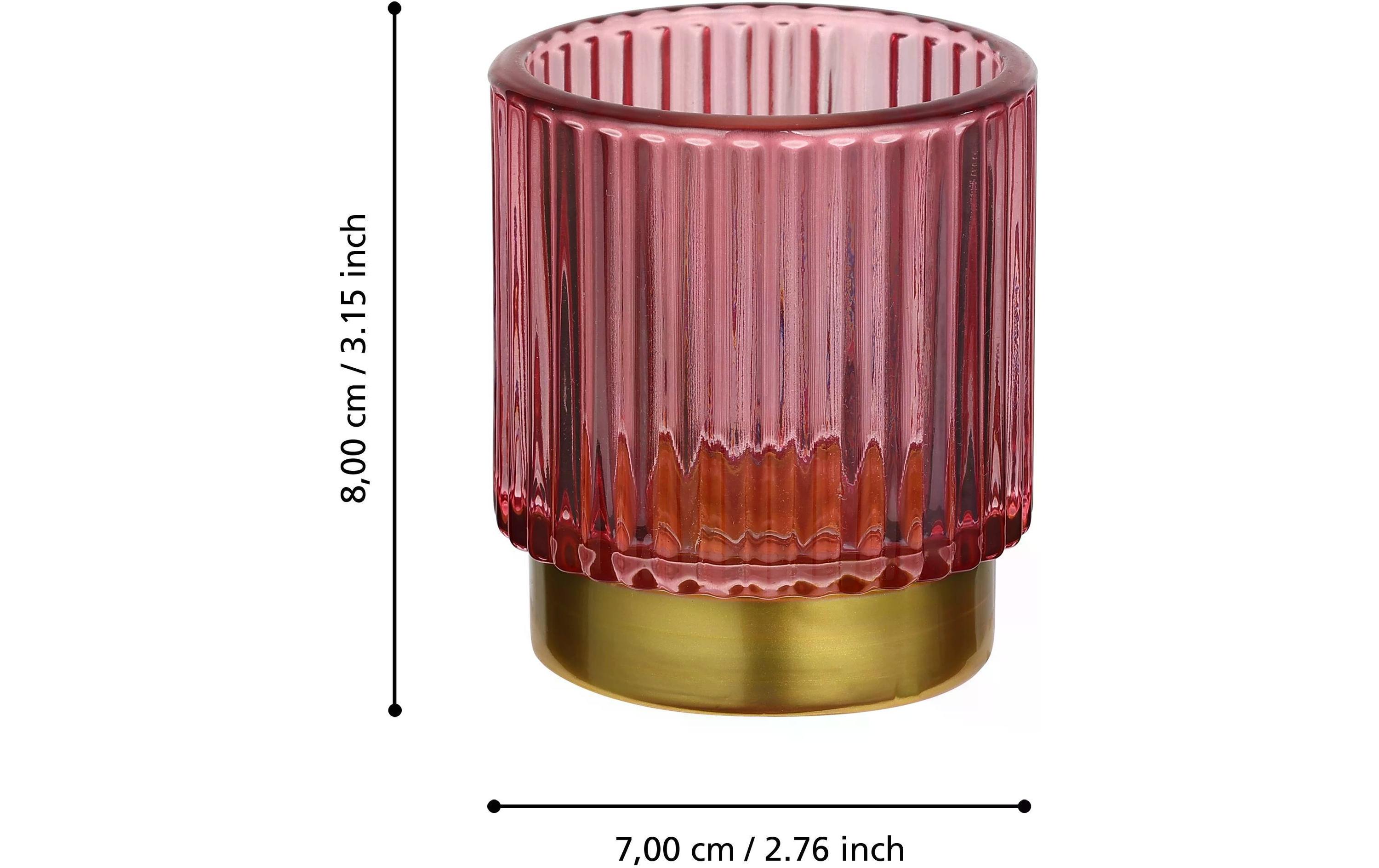 EGLO Windlicht Bezamby Gold/Rosa