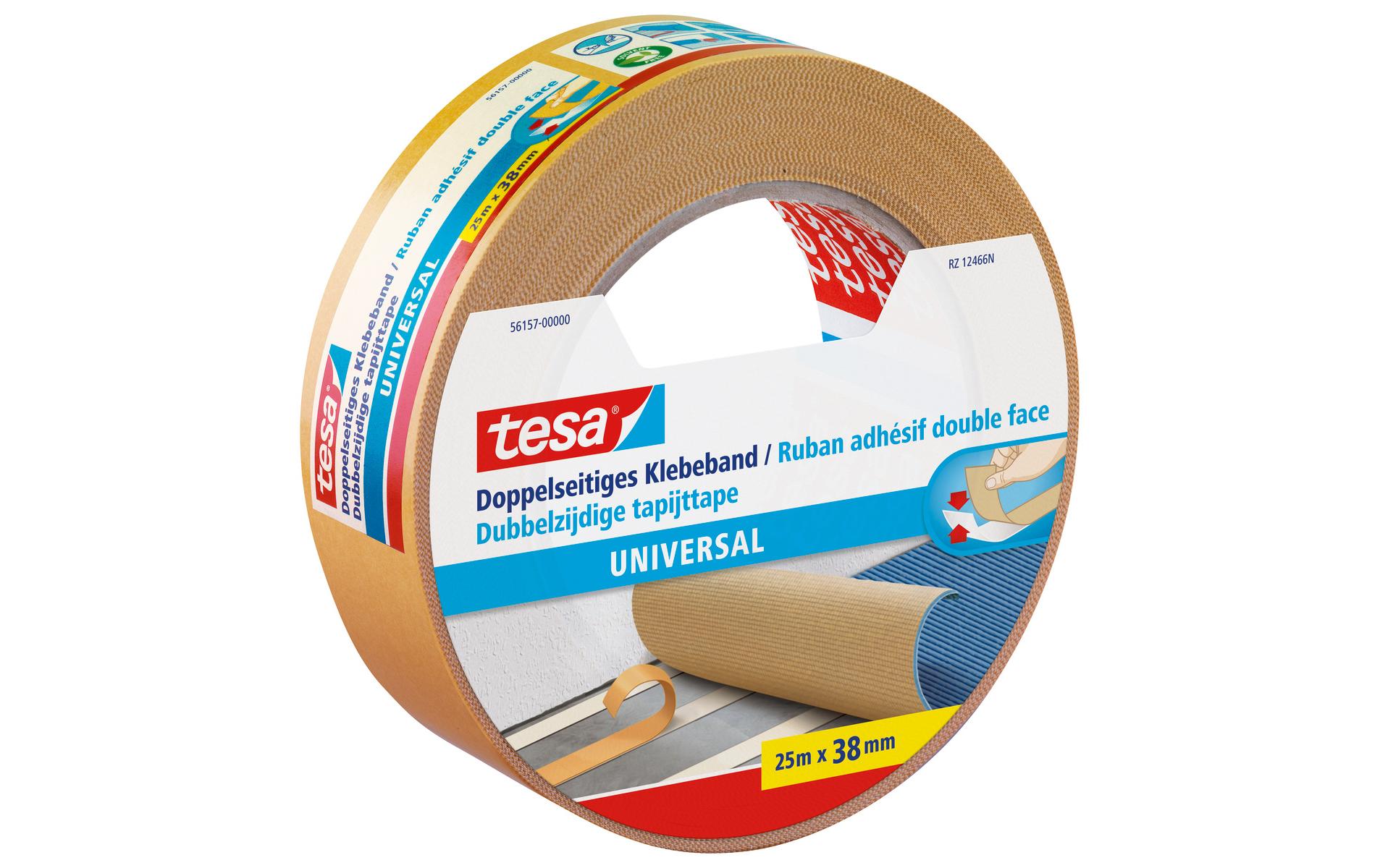 tesa Doppelseitiges Klebeband Universal, 25 m x 38 mm