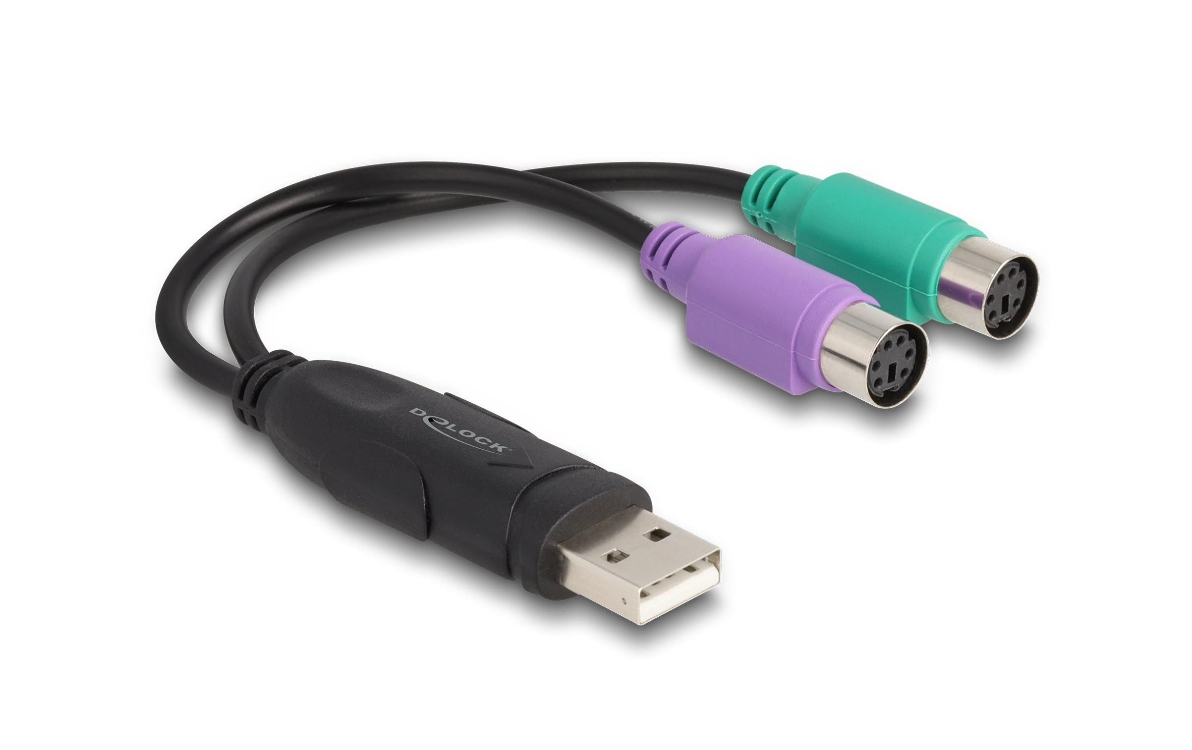 Delock USB-Adapter USB-A Stecker - PS/2