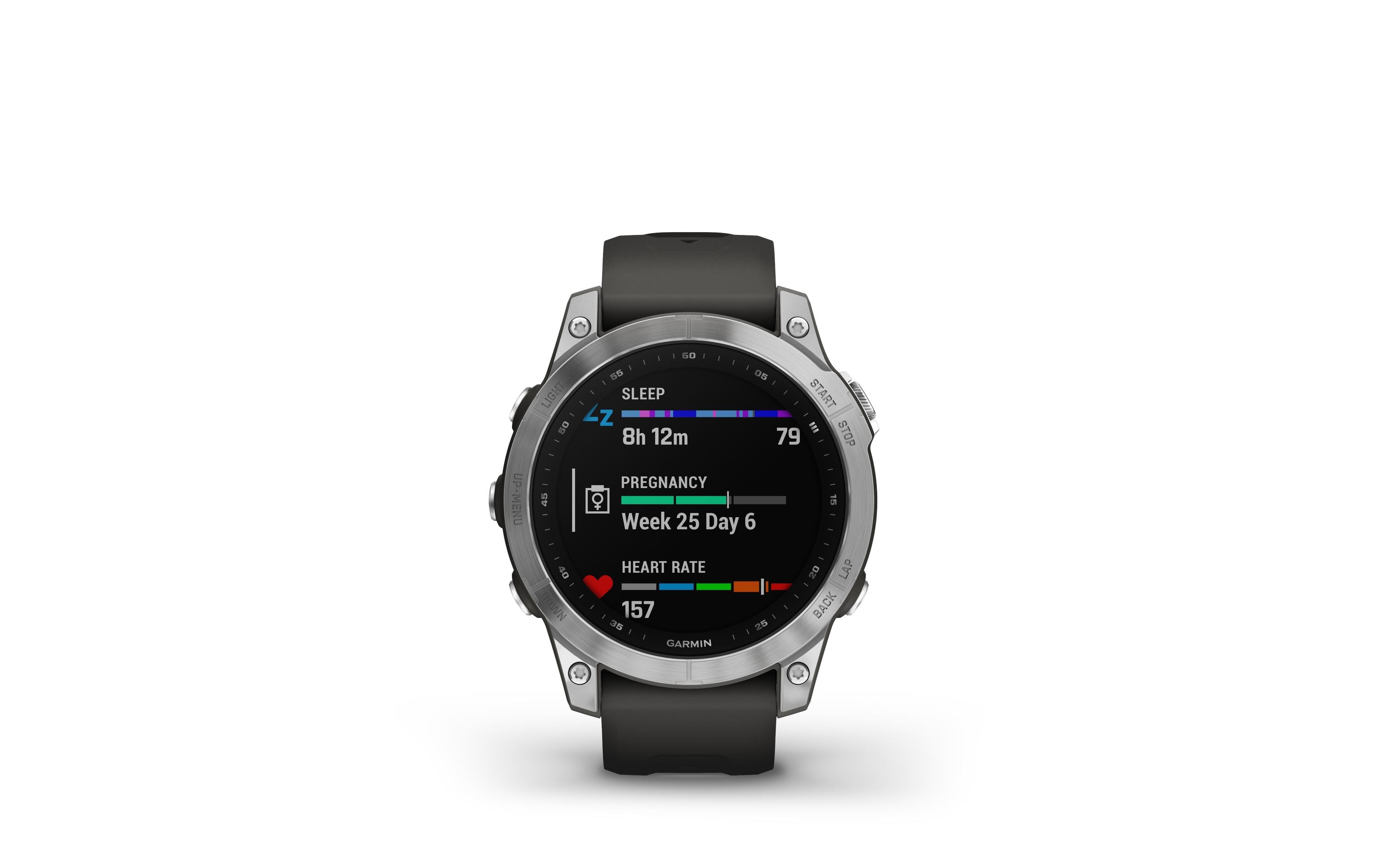 GARMIN Sportuhr Fenix 7 Anthrazit/Silber