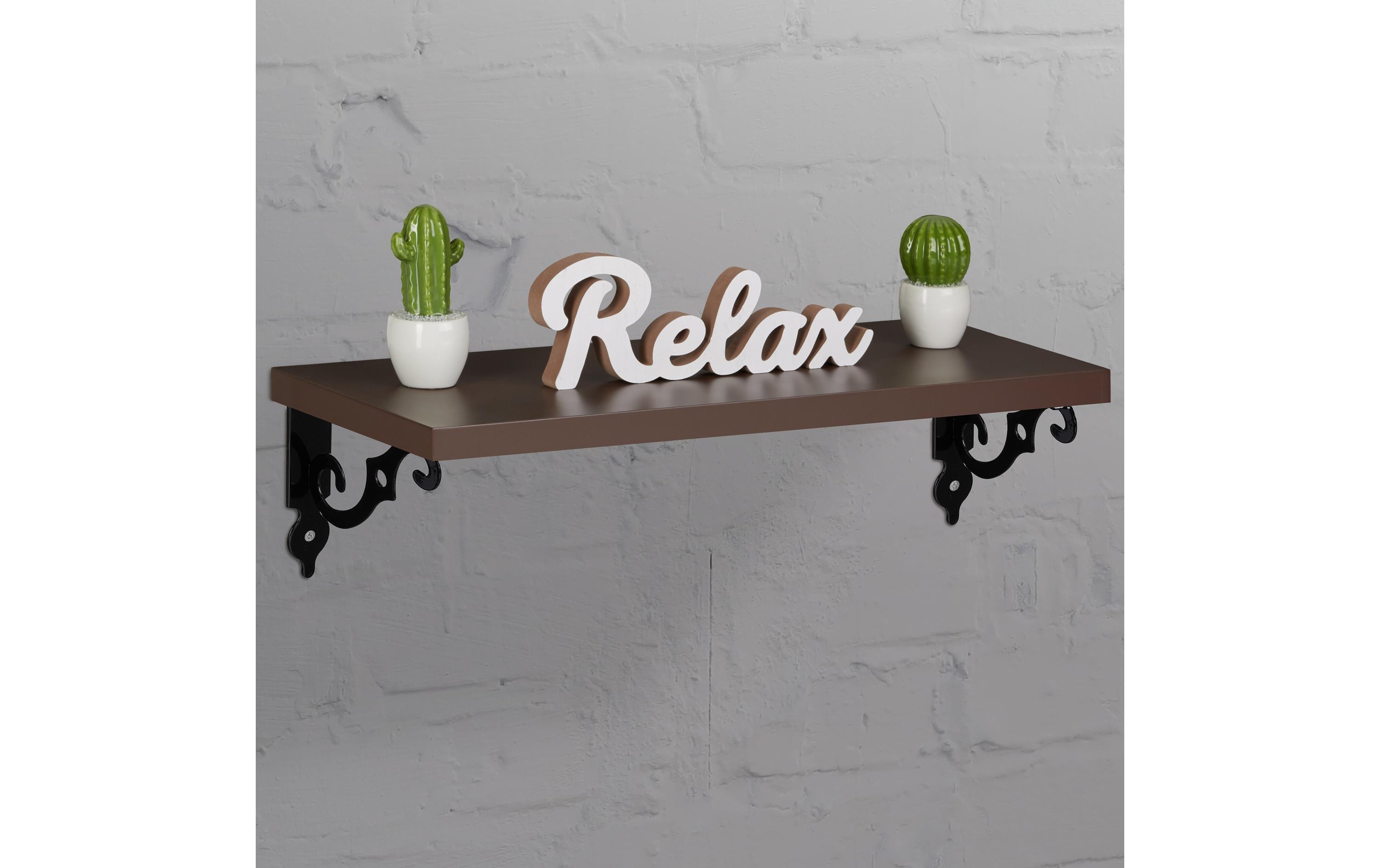 relaxdays Regalträger Antik 6er Set, 11 x 14 cm, Schwarz