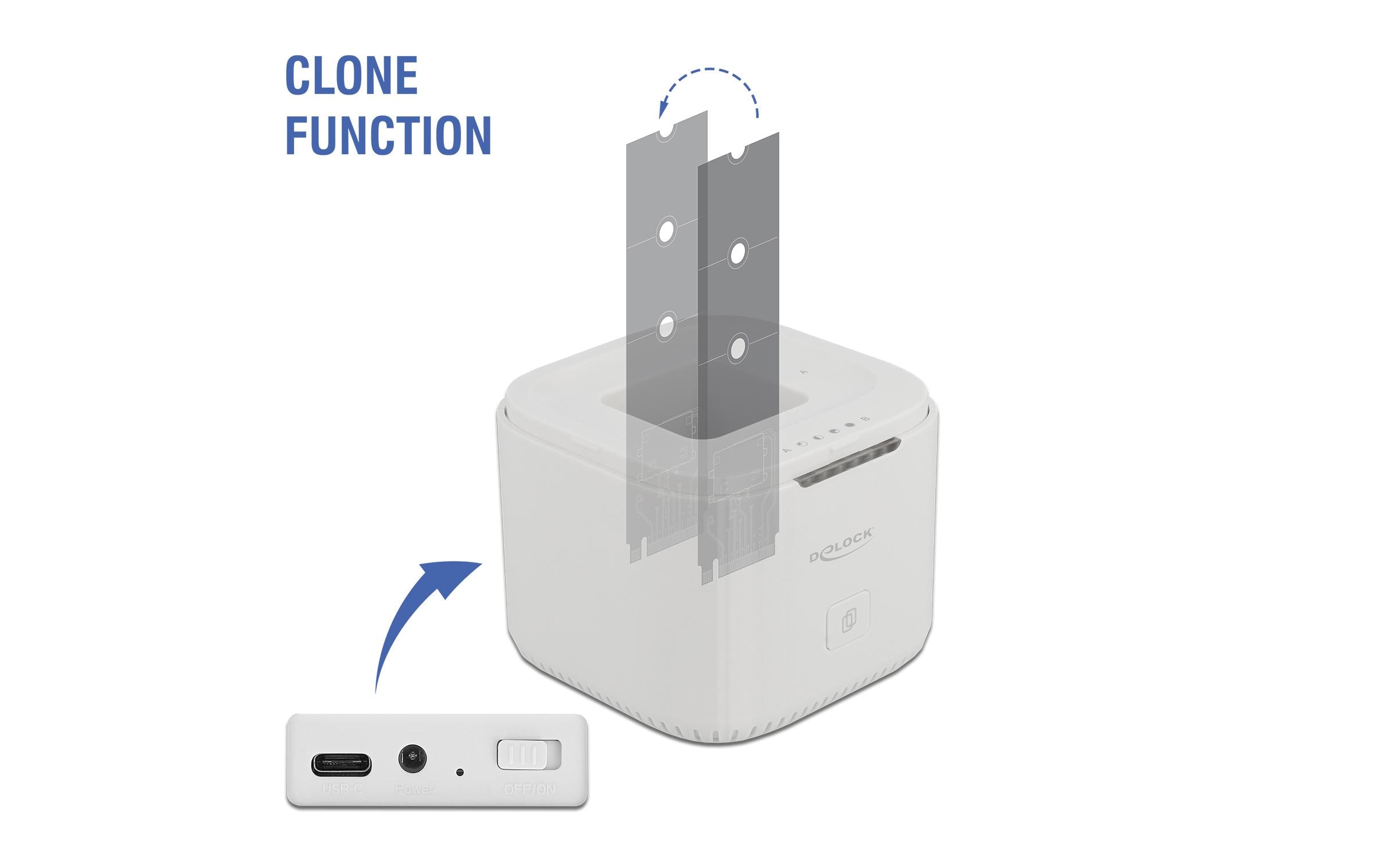 Delock Dockingsstation M.2 NVME SSD Klon Station