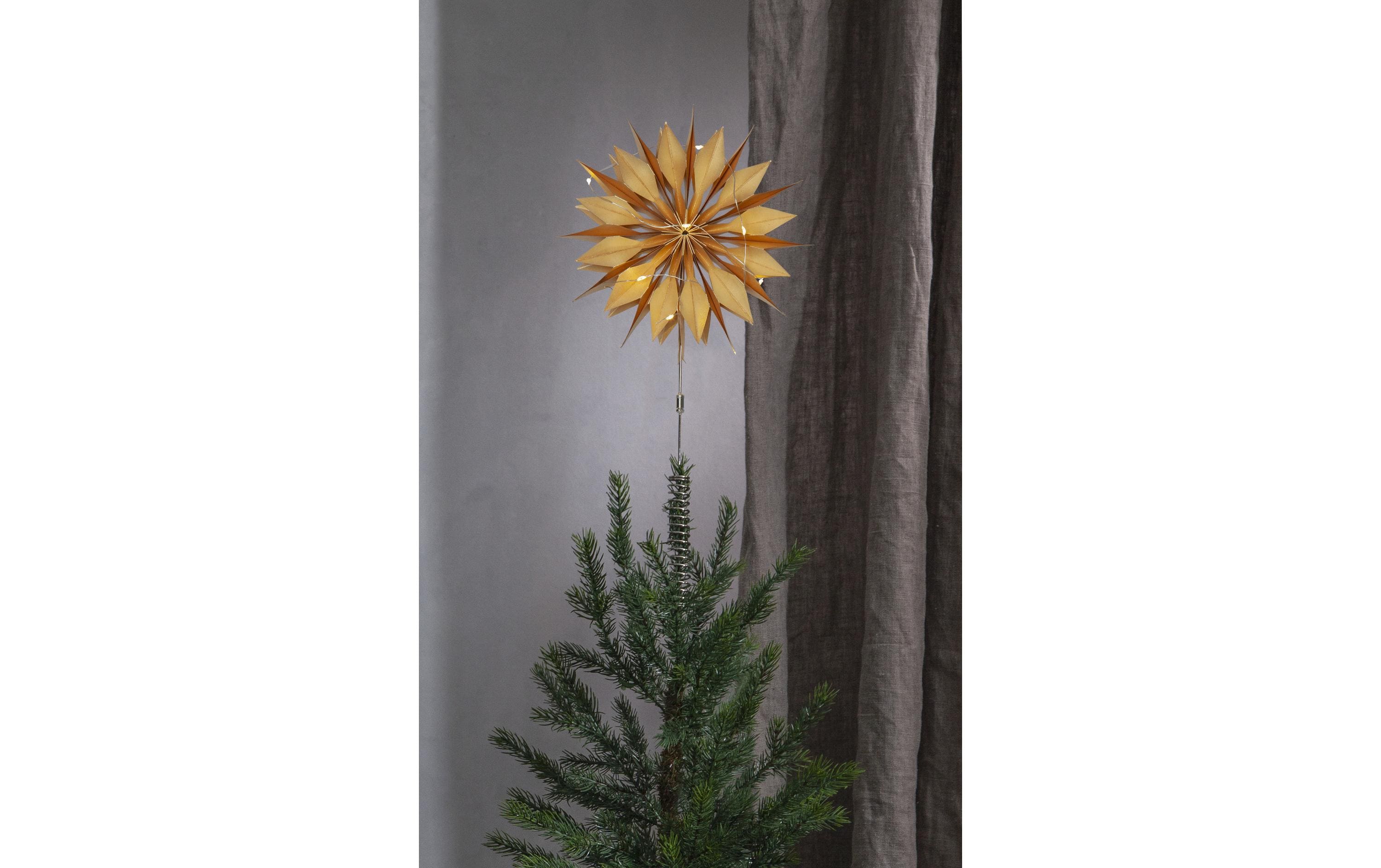 Star Trading Baumspitze Flinga, 43 cm, Gold