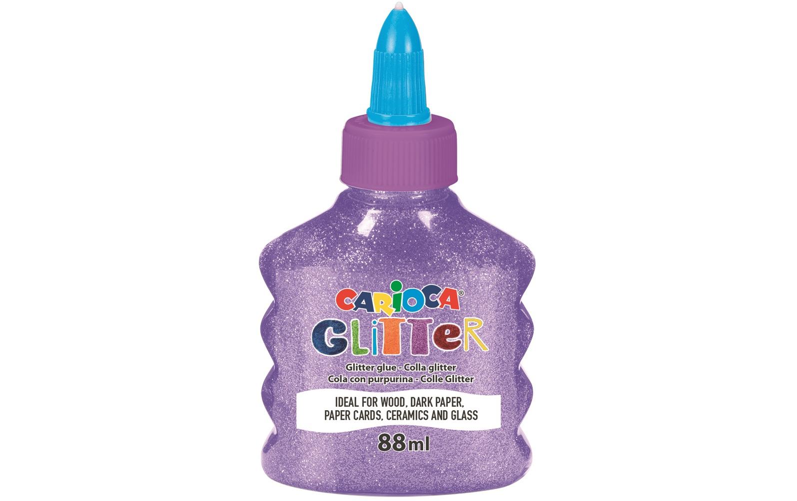 Carioca Bastelkleber Glitter Neon 88 ml, Neonviolett