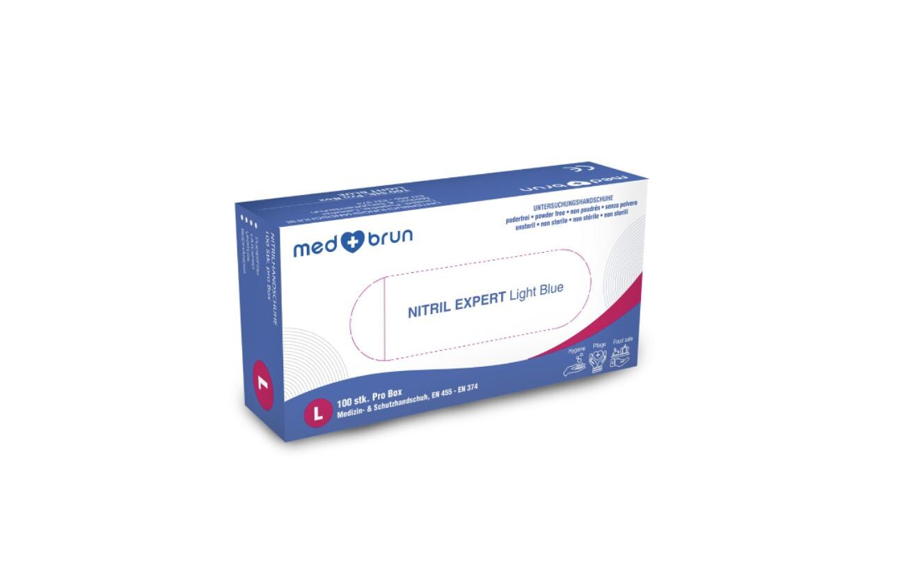 MedBrun Nitril Expert M, Blau, 100 Stk