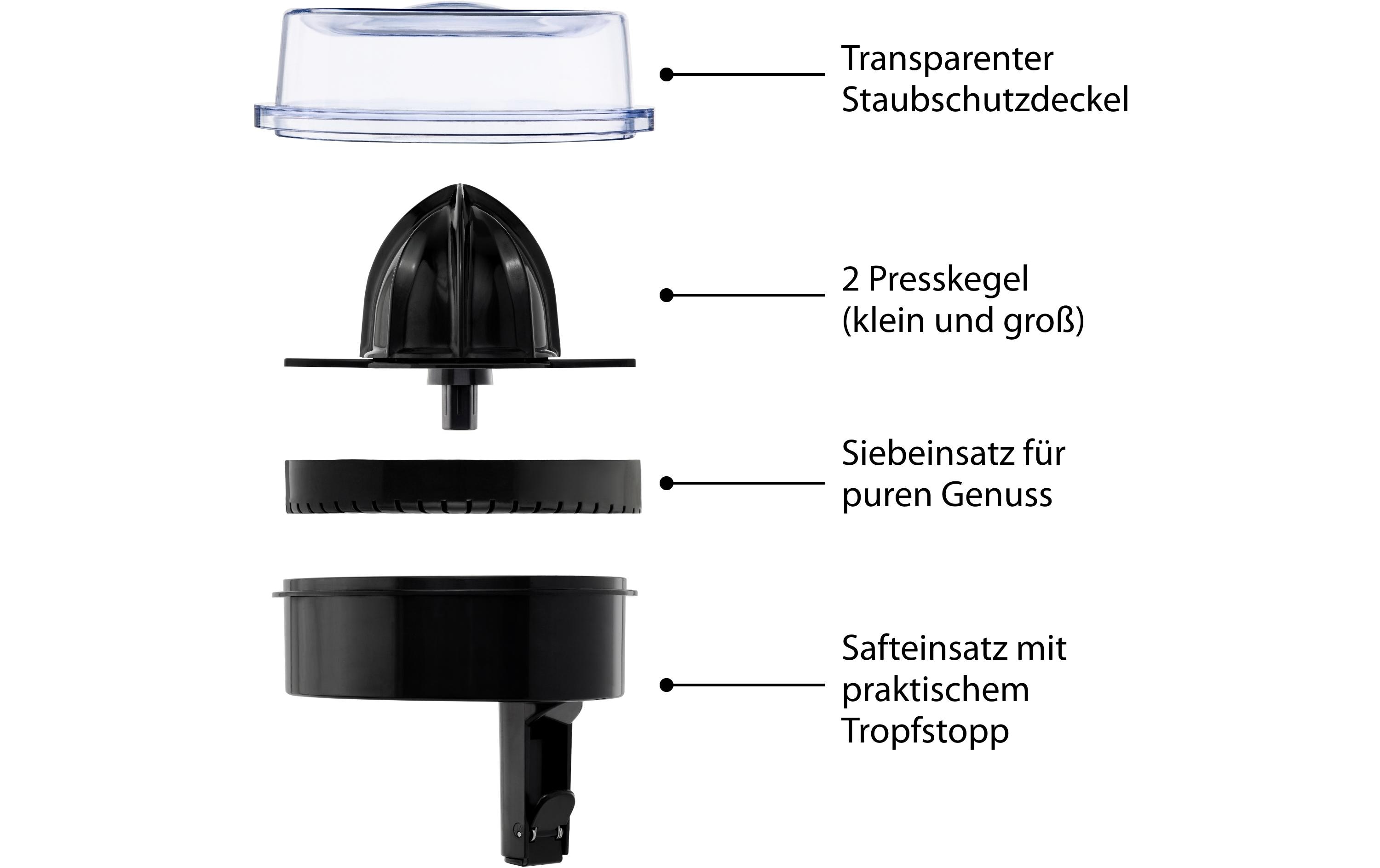 ADE Zitruspresse KA 1803 Schwarz/Weiss