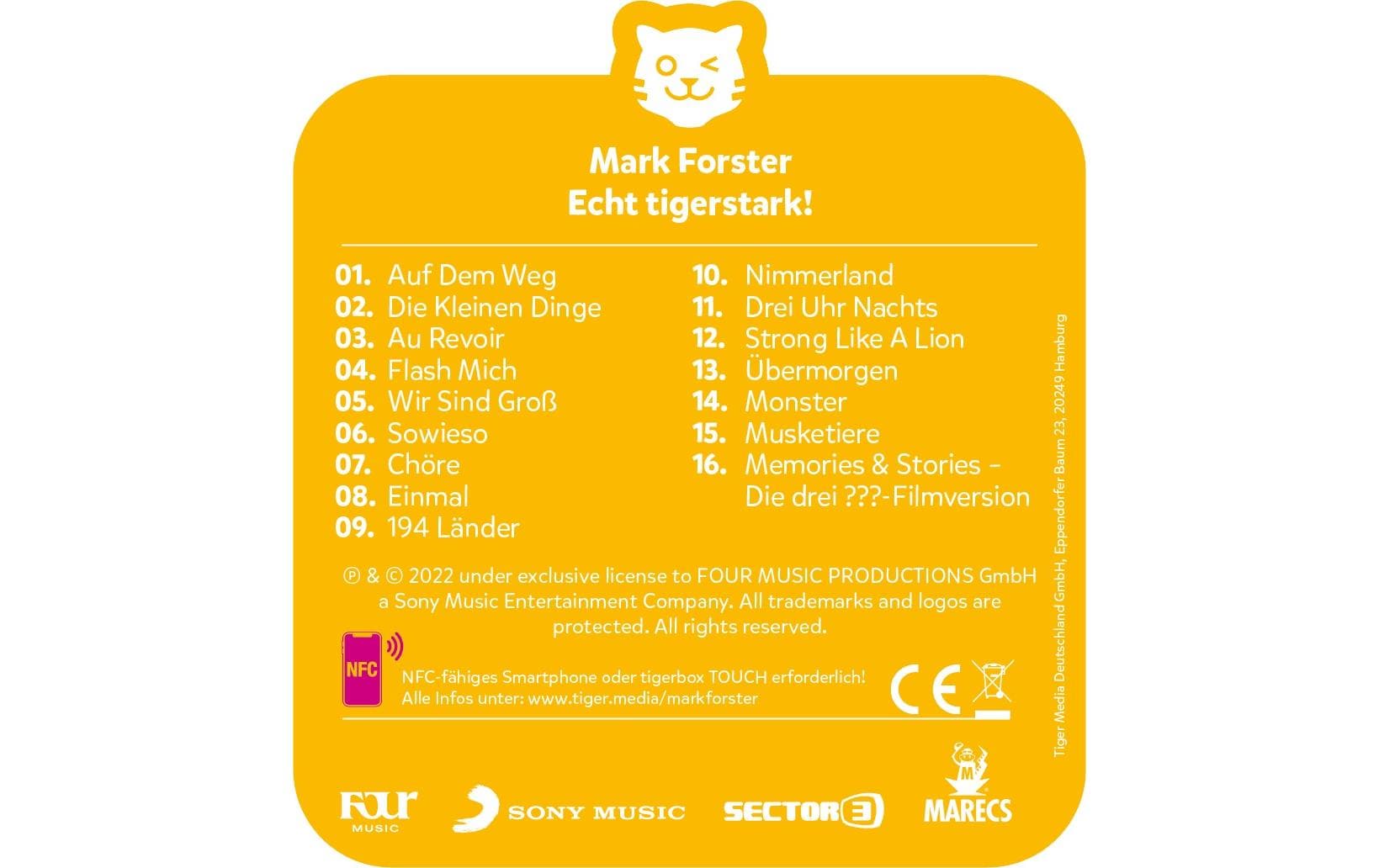 Tigermedia tigercard Mark Forster