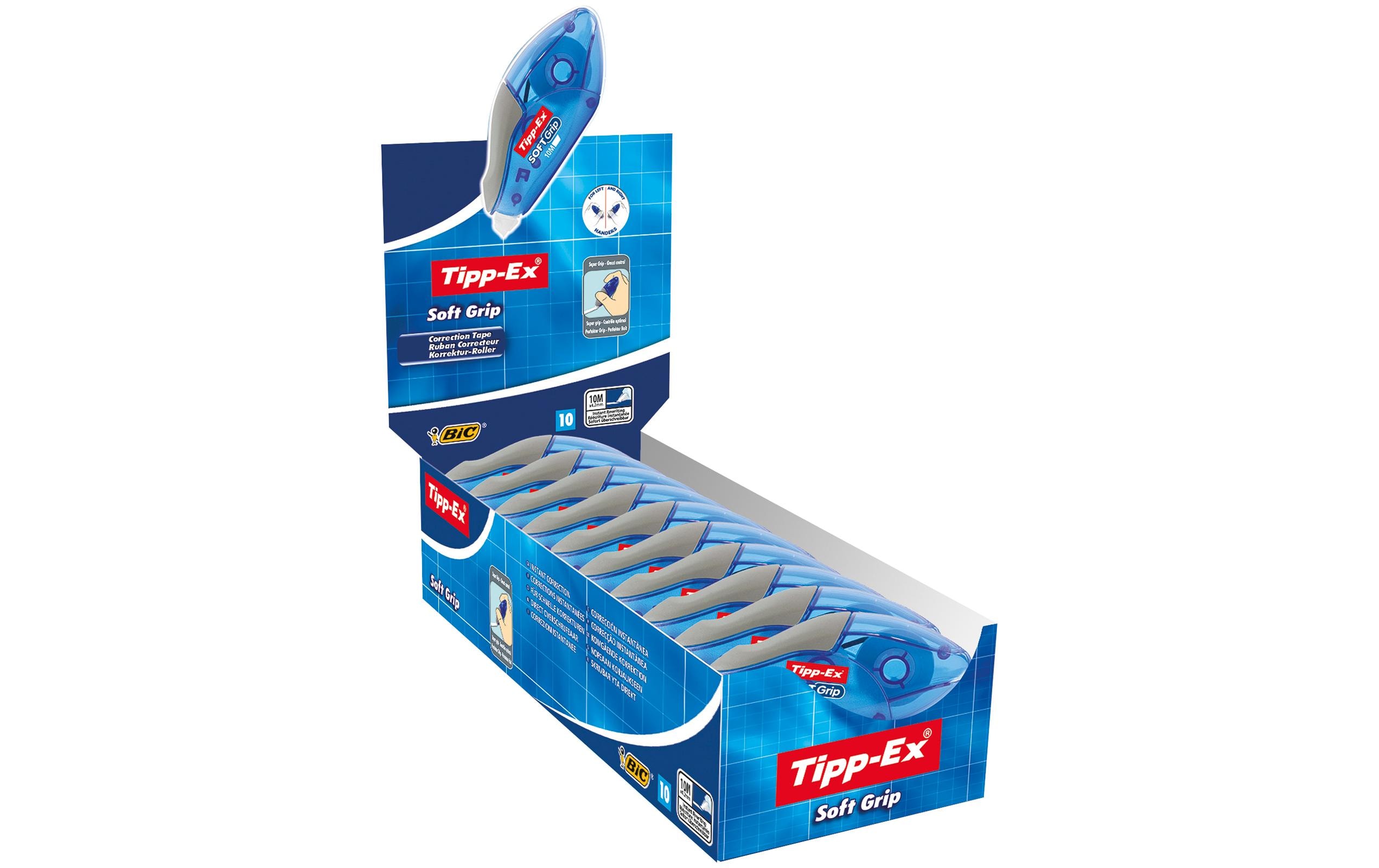 Tipp-Ex Korrekturroller Soft Grip 4.2 mm, 10er Box