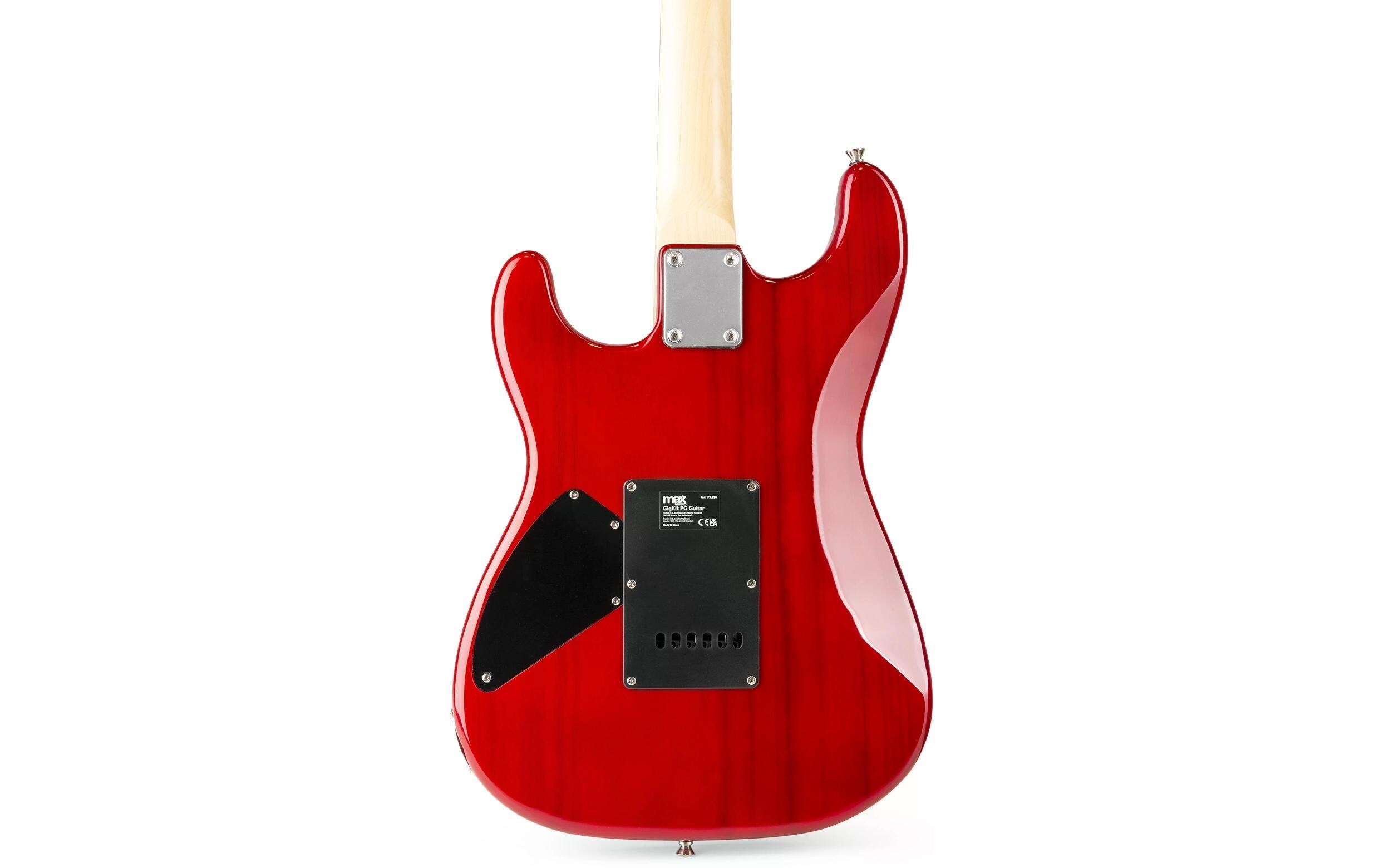 MAX E-Gitarre GigKit Quilted Style Rot