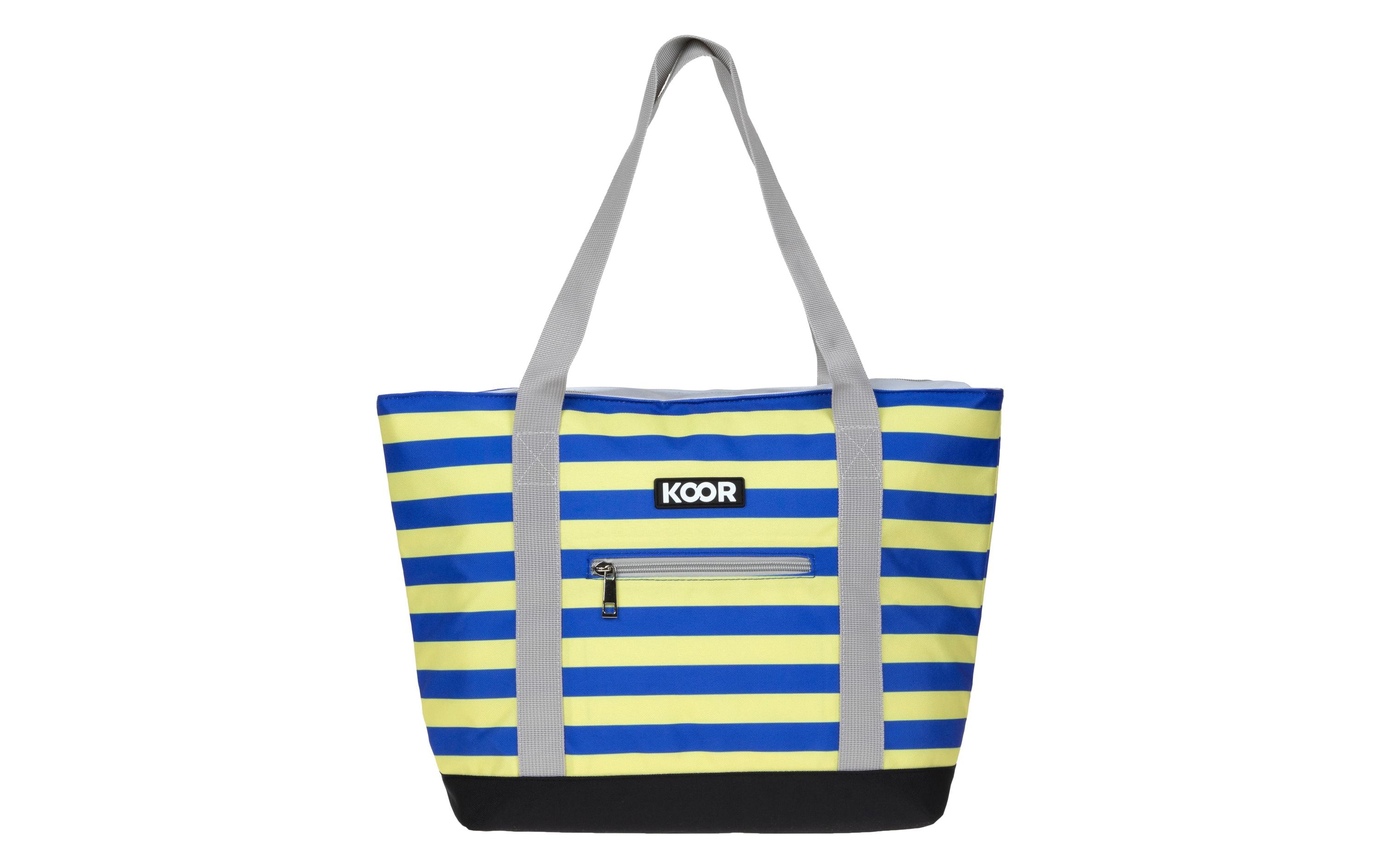 KOOR Kühltasche Shopper Strisce Giallo / Blu