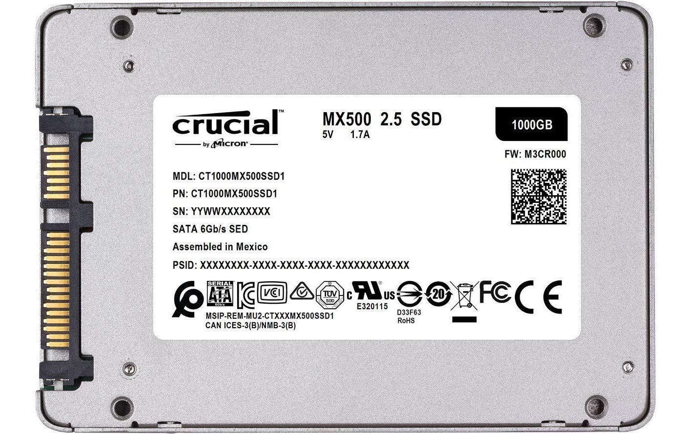 Crucial SSD MX500 2.5 SATA 1000 GB