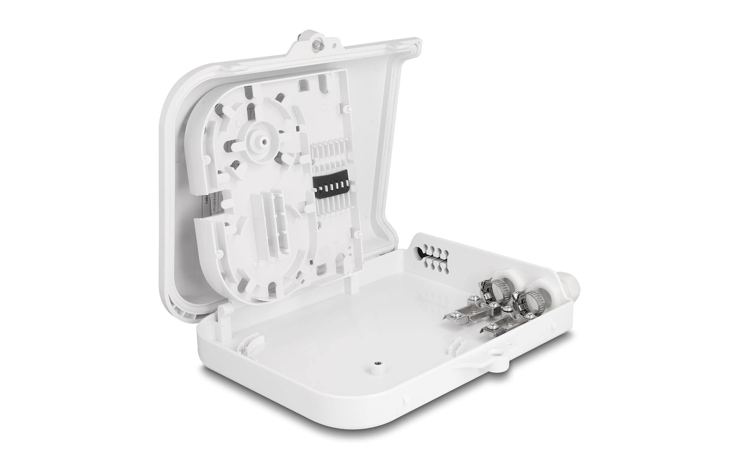 Delock LWL Verteilerbox IP65, 8 Port, Weiss