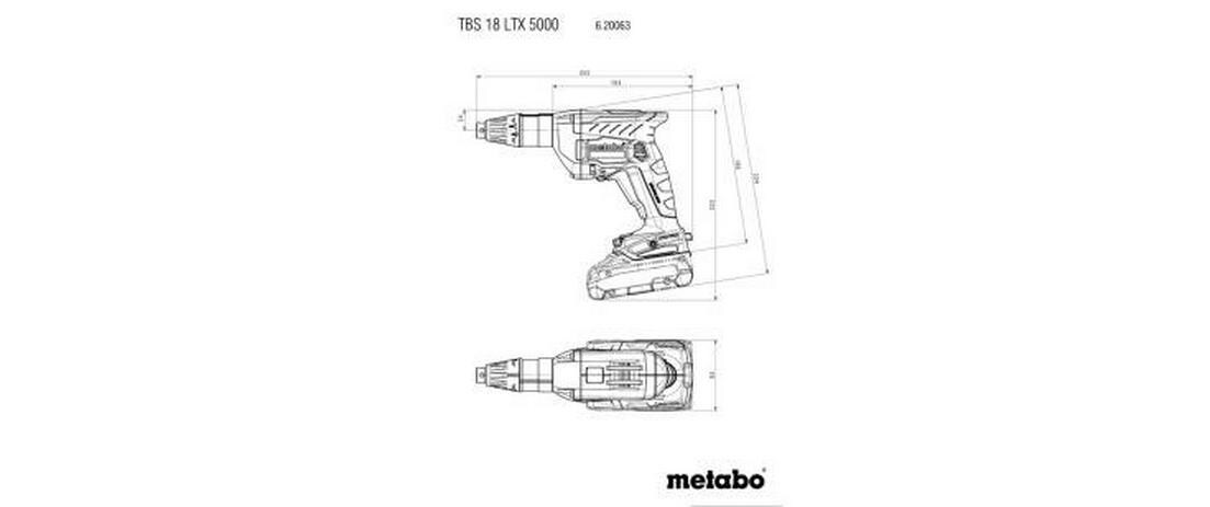 Metabo Akku-Trockenbauschrauber TBS 18 LTX BL 5000 Solo