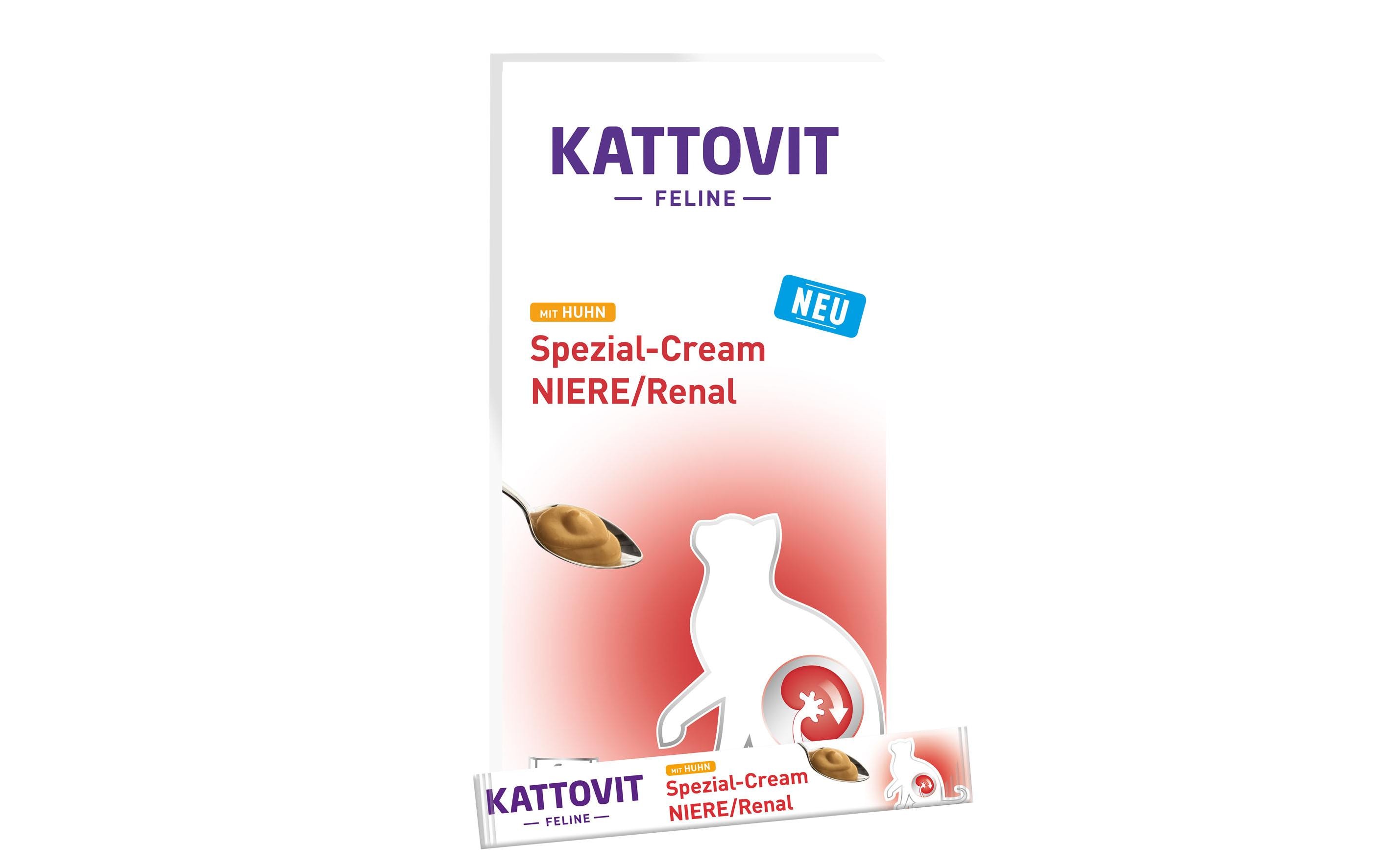 Kattovit Snack Spezial-Cream Niere / Renal Huhn, 6 x 15 g