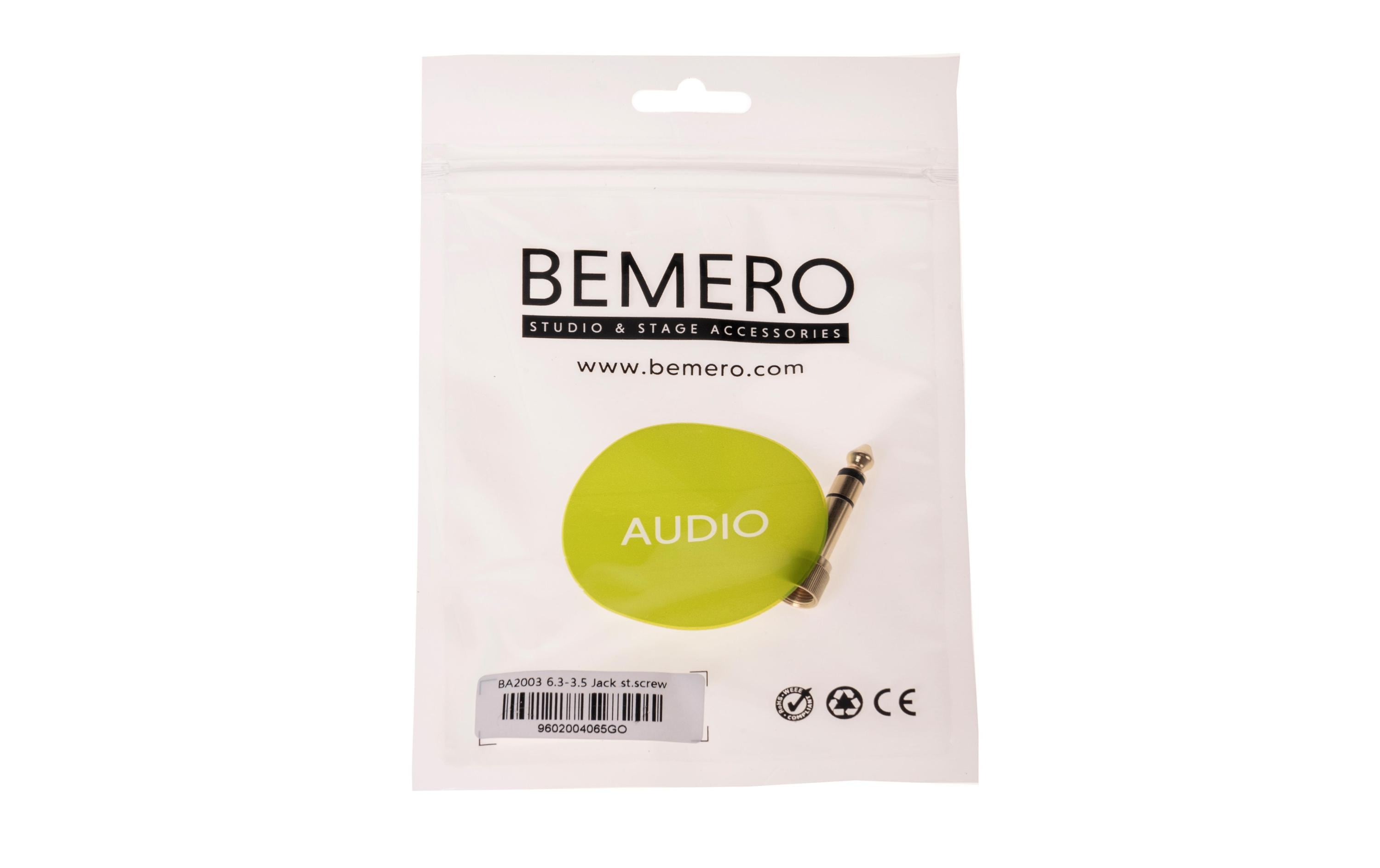 Bemero Audio-Adapter BA2003 Klinke 6,3mm male - Klinke 3,5mm female