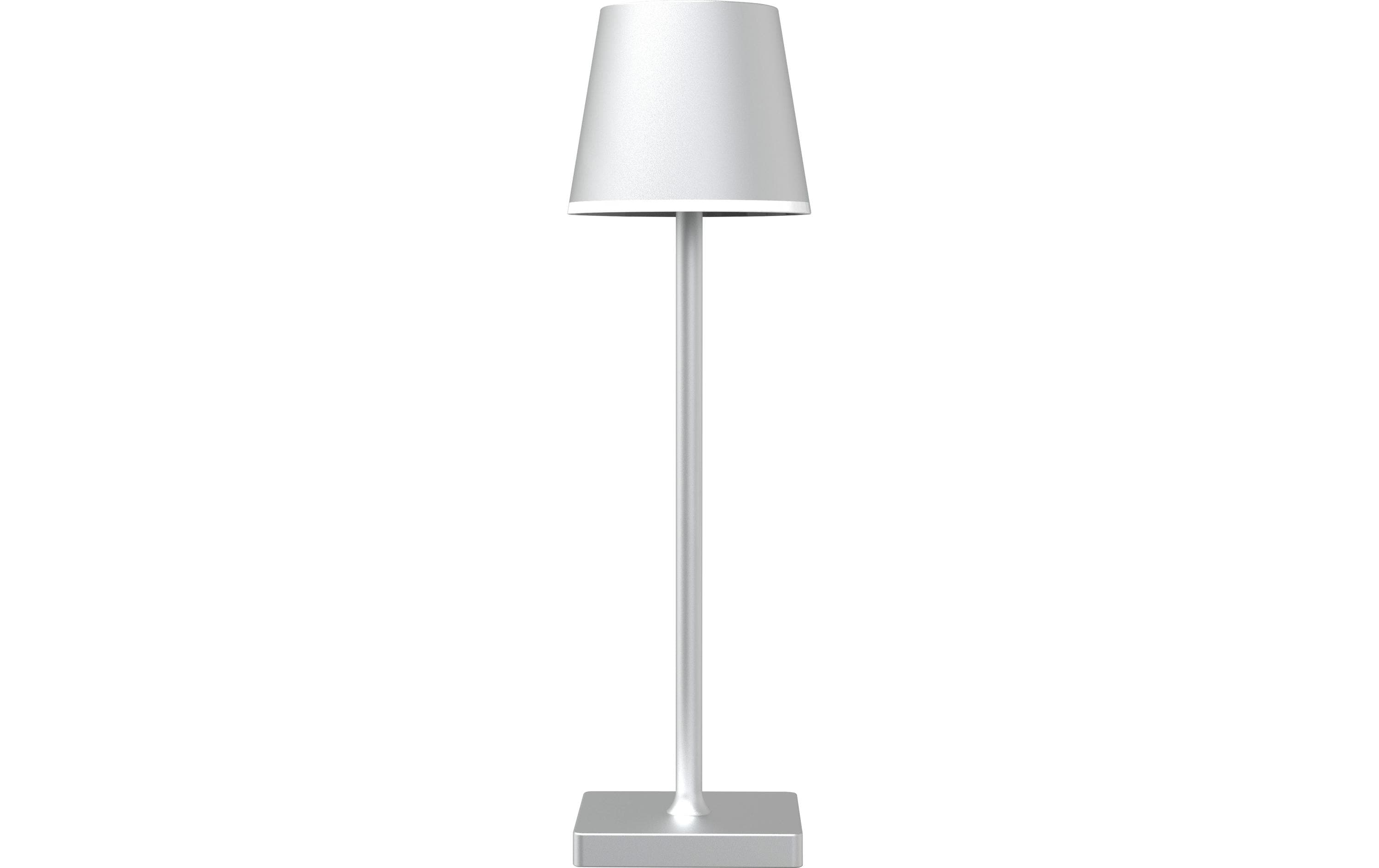 xoxo design ag Akku-Tischleuchte X2, 3W, 3000K, 38 cm, Silber