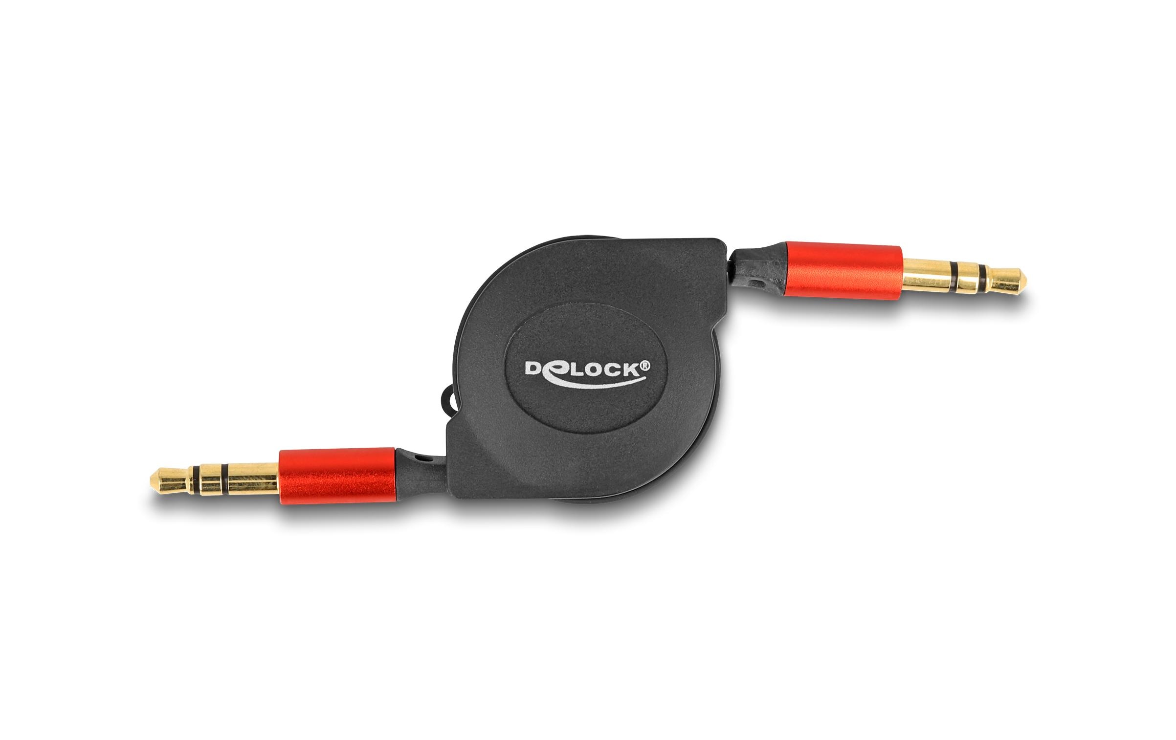 Delock Audio-Kabel aufrollbar 3.5 mm Klinke - 3.5 mm Klinke 0.9 m