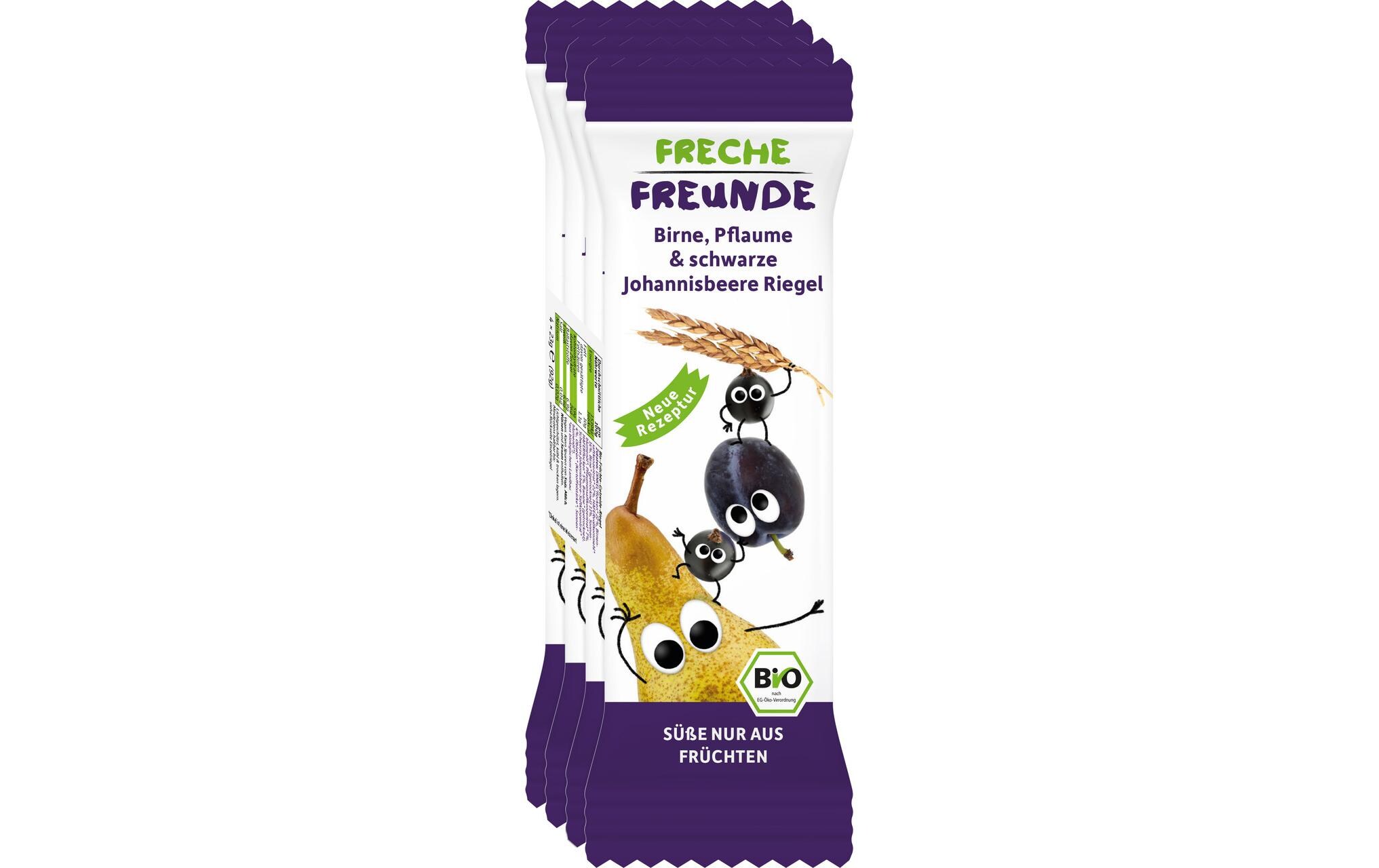 Freche Freunde Riegel Birne, Pflaume & schwarze Johannisbeere 4x 23 g