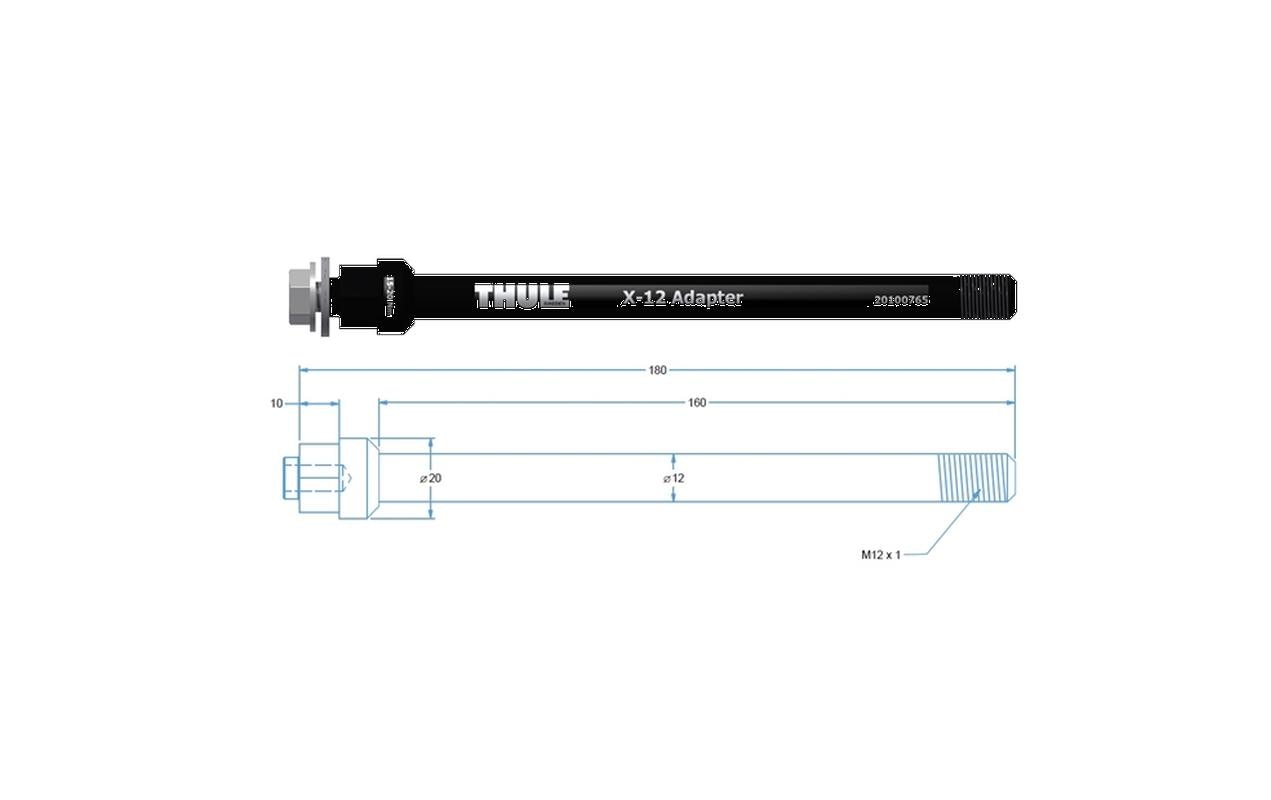 Thule Steckachse Thru Axle Syntace M12 x 1.0