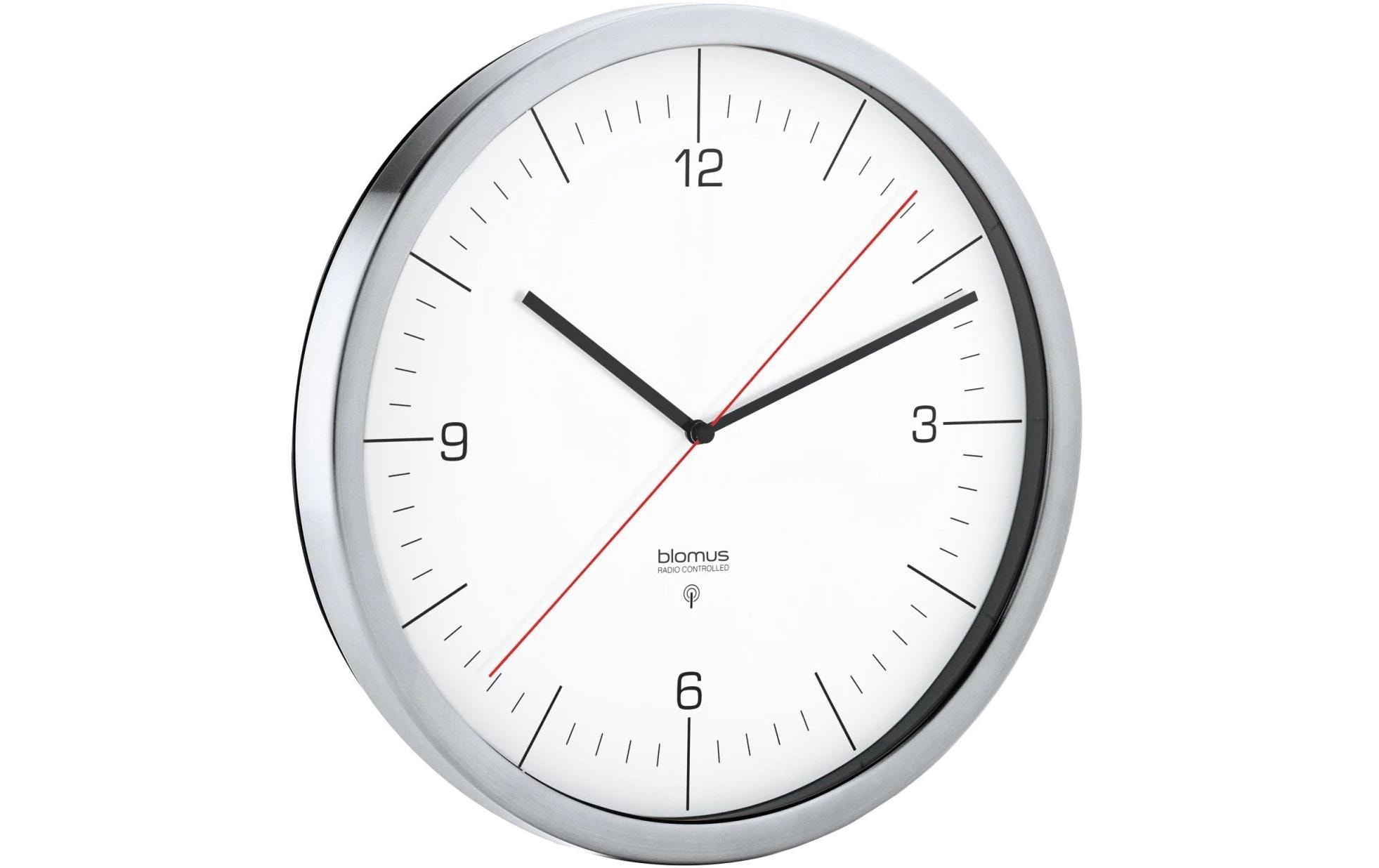 Blomus Funk-Wanduhr Crono M 24 cm, Weiss