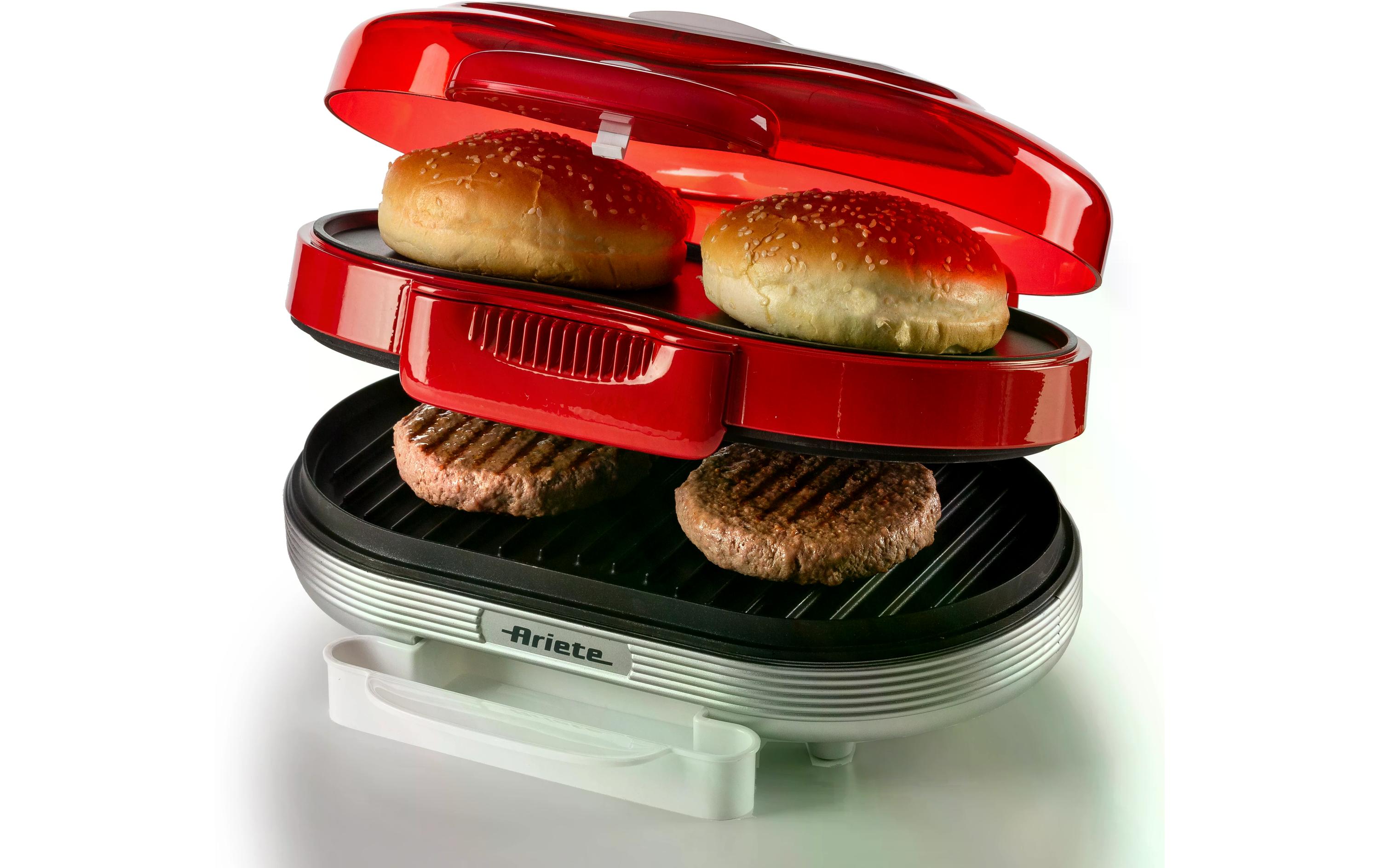 Ariete Hamburger-Grill Party Time ARI-205-RD 1200 W, Rot/Weiss