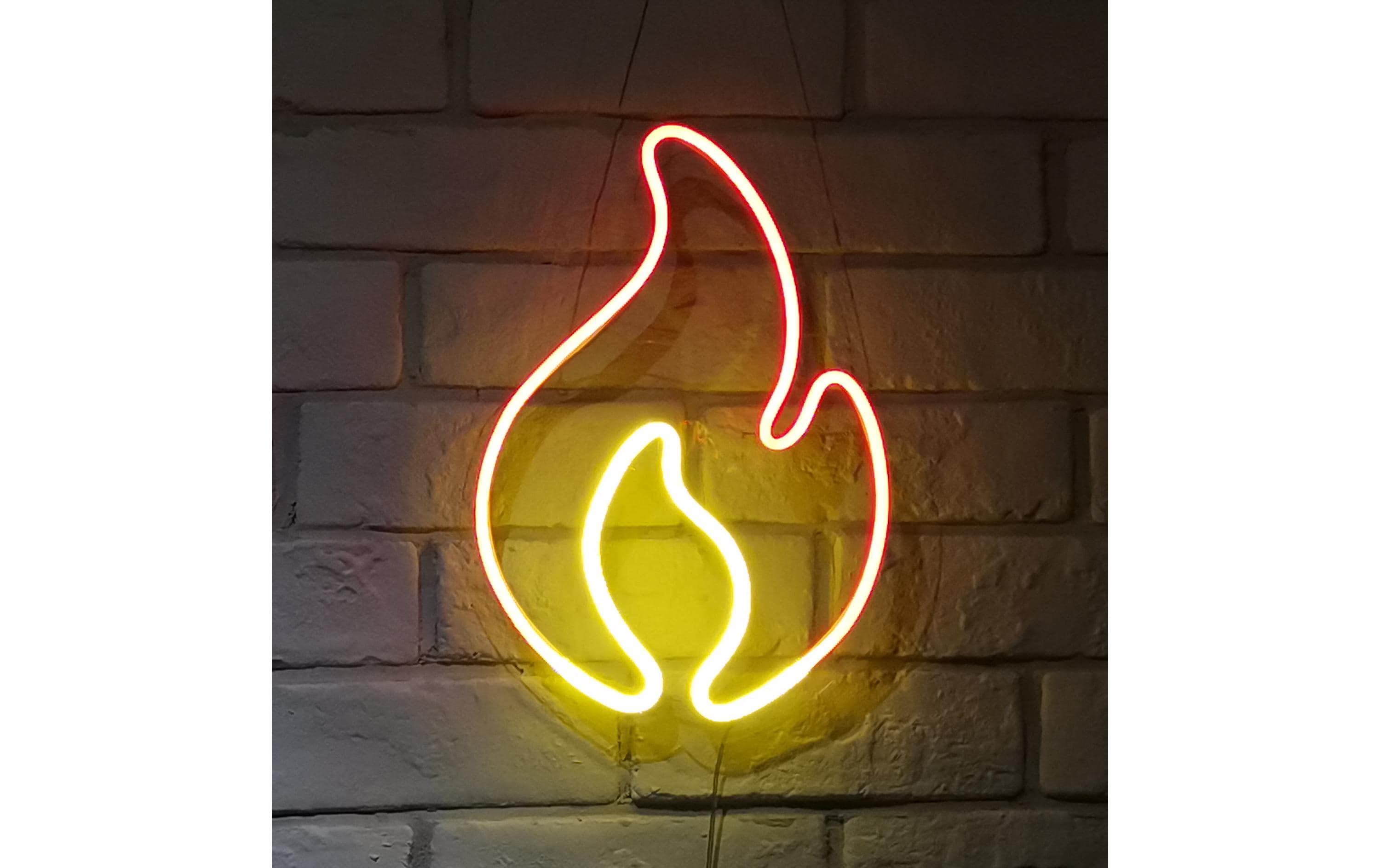 Vegas Lights LED Dekolicht Neonschild Flamme 22 x 30 cm