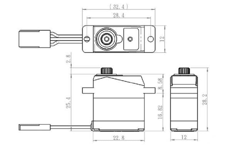 Savöx Micro Servo SH-0263MG+ 2.2. kg, 0.1 s, Digital