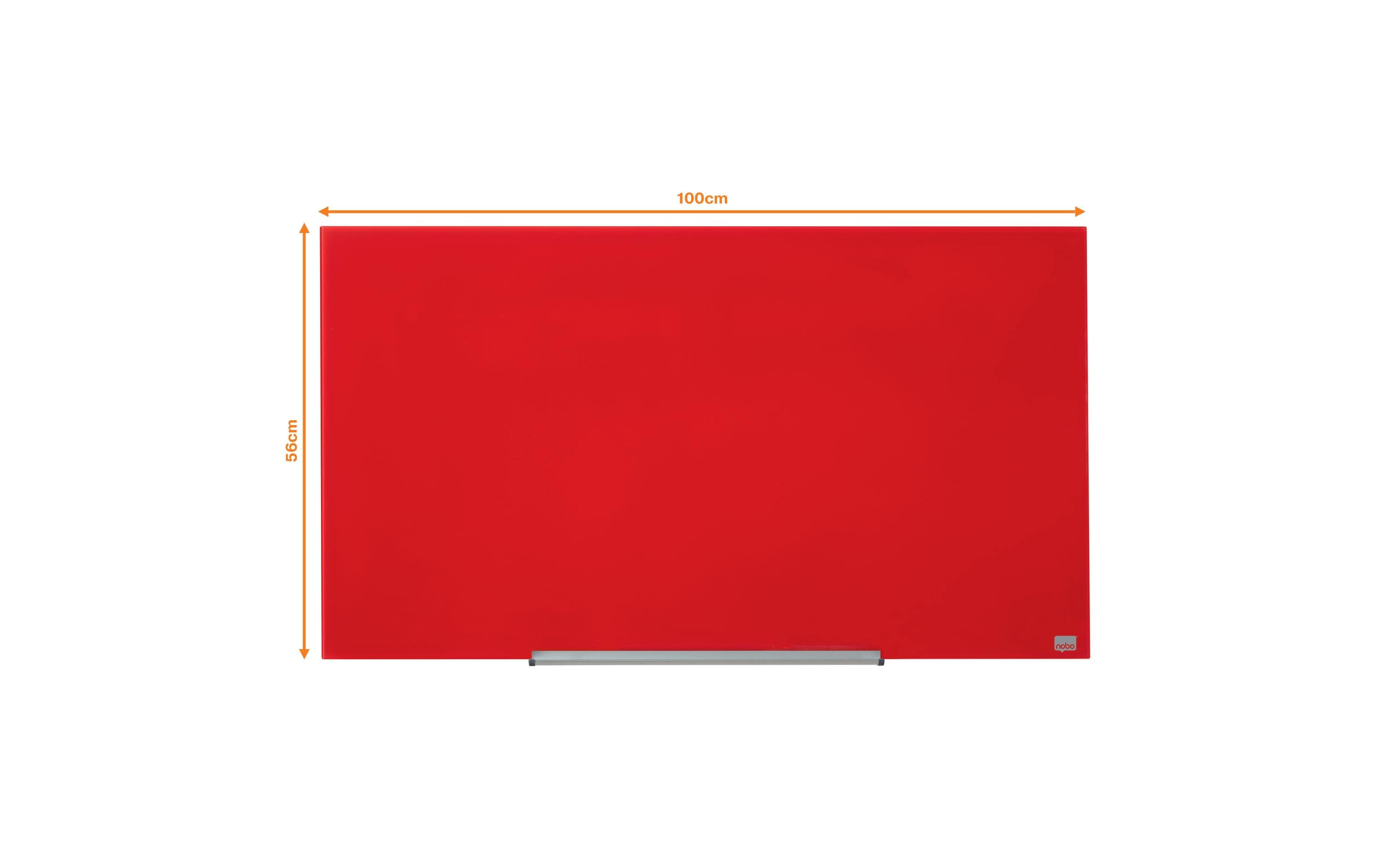 Nobo Magnethaftendes Glassboard Diamond 55.9 cm x 99.3 cm, Rot