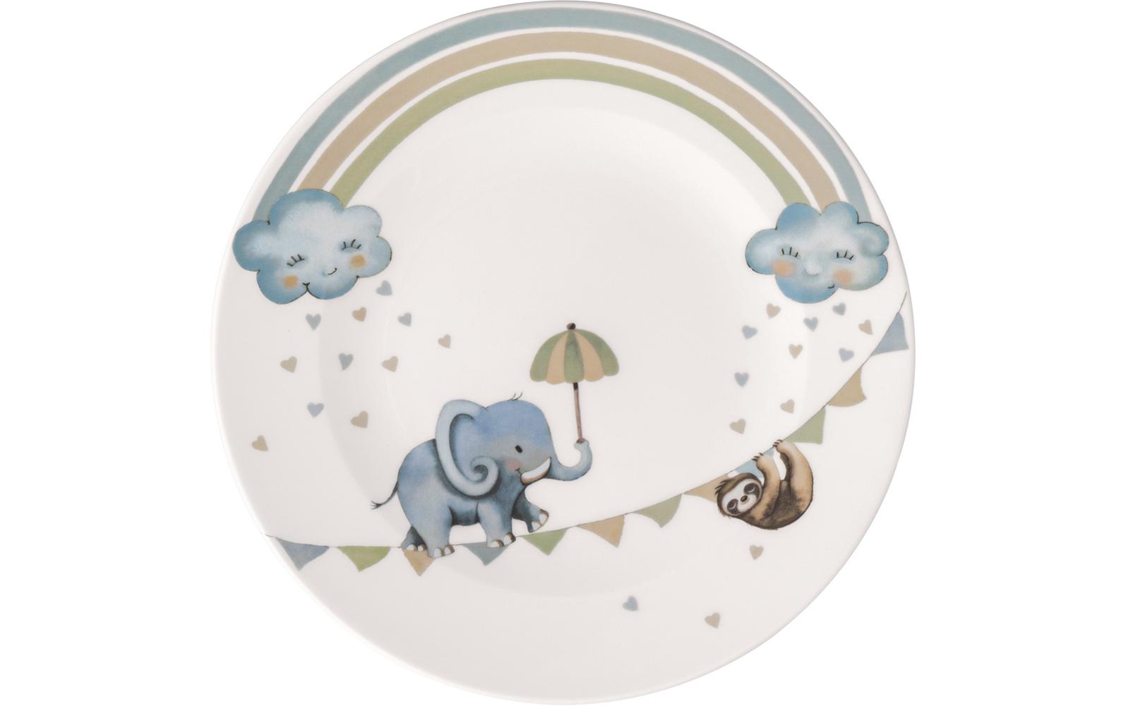 Villeroy & Boch Kinderteller Walk Elephant 6 Stück, Hellblau