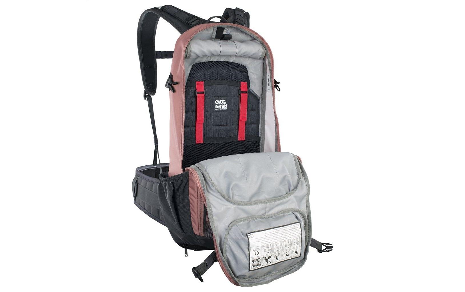 evoc Rucksack FR Enduro 16 l, Dusty Pink / Carbon Grey