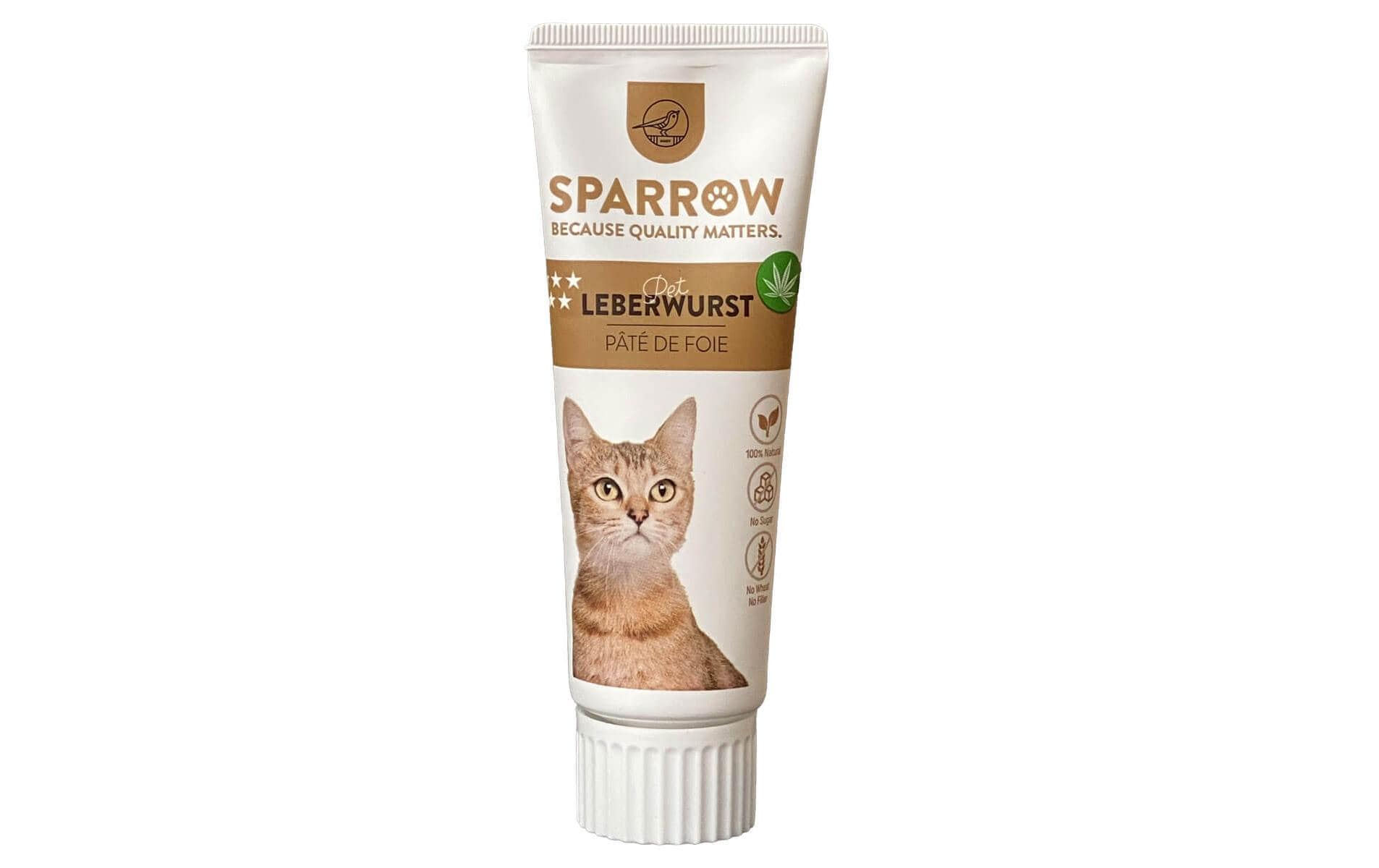 Sparrow Katzen-Snack Leberwurst mit CBD, 75 g