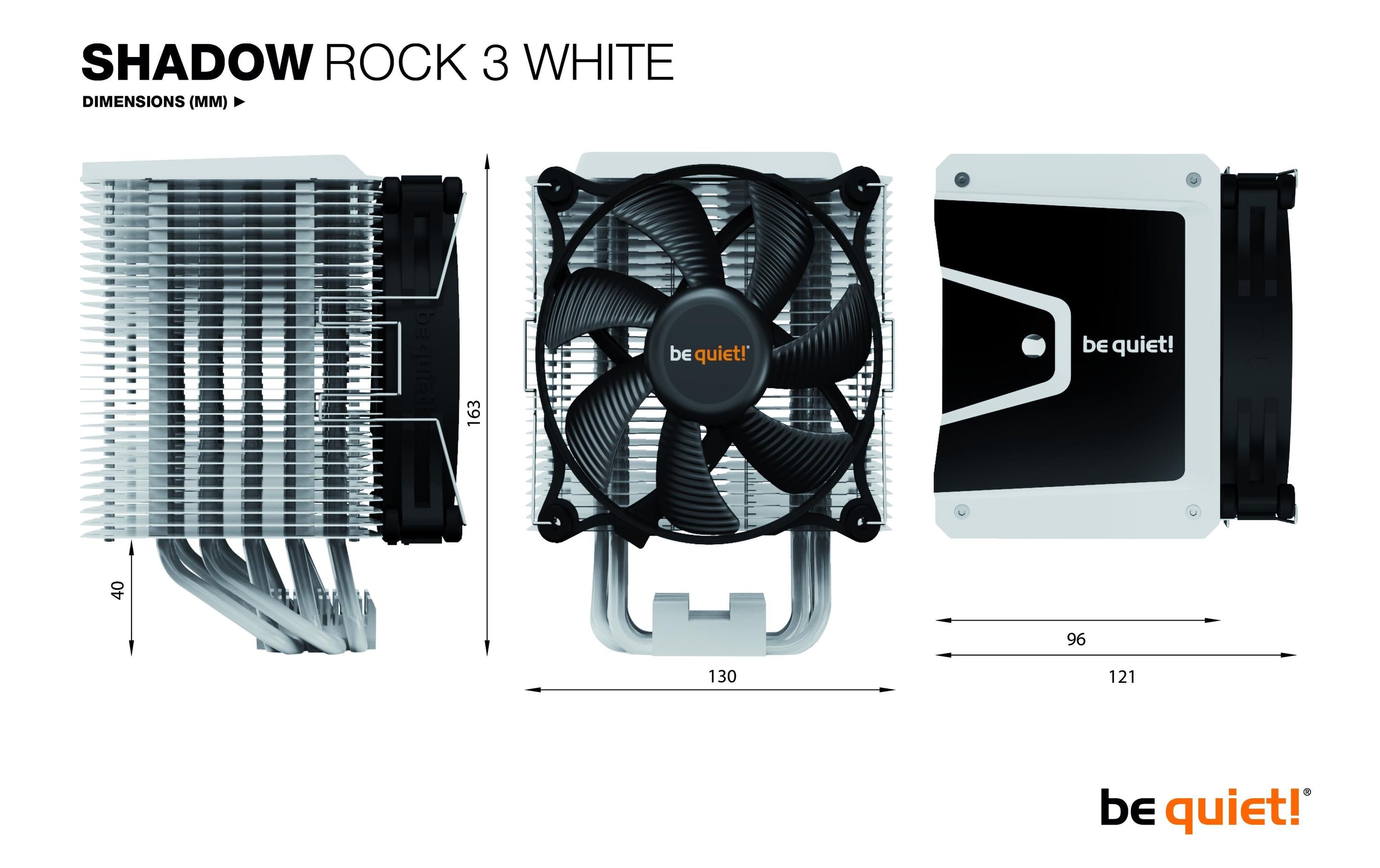 be quiet! CPU-Kühler Shadow Rock 3 Weiss