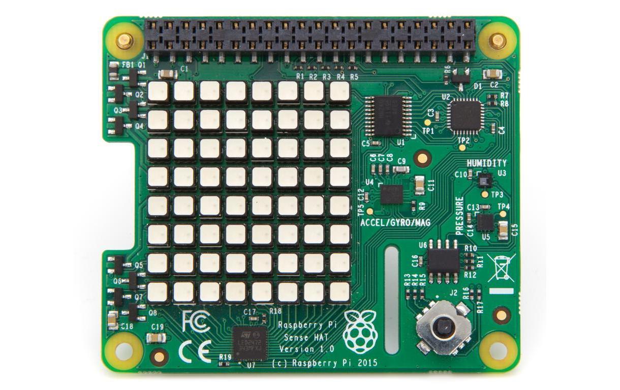 Raspberry Pi Add-On Board Sense HAT zu Raspberry Pi