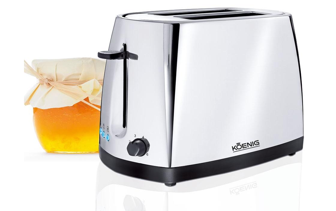 Koenig Toaster Chrome Line Chrom/Schwarz