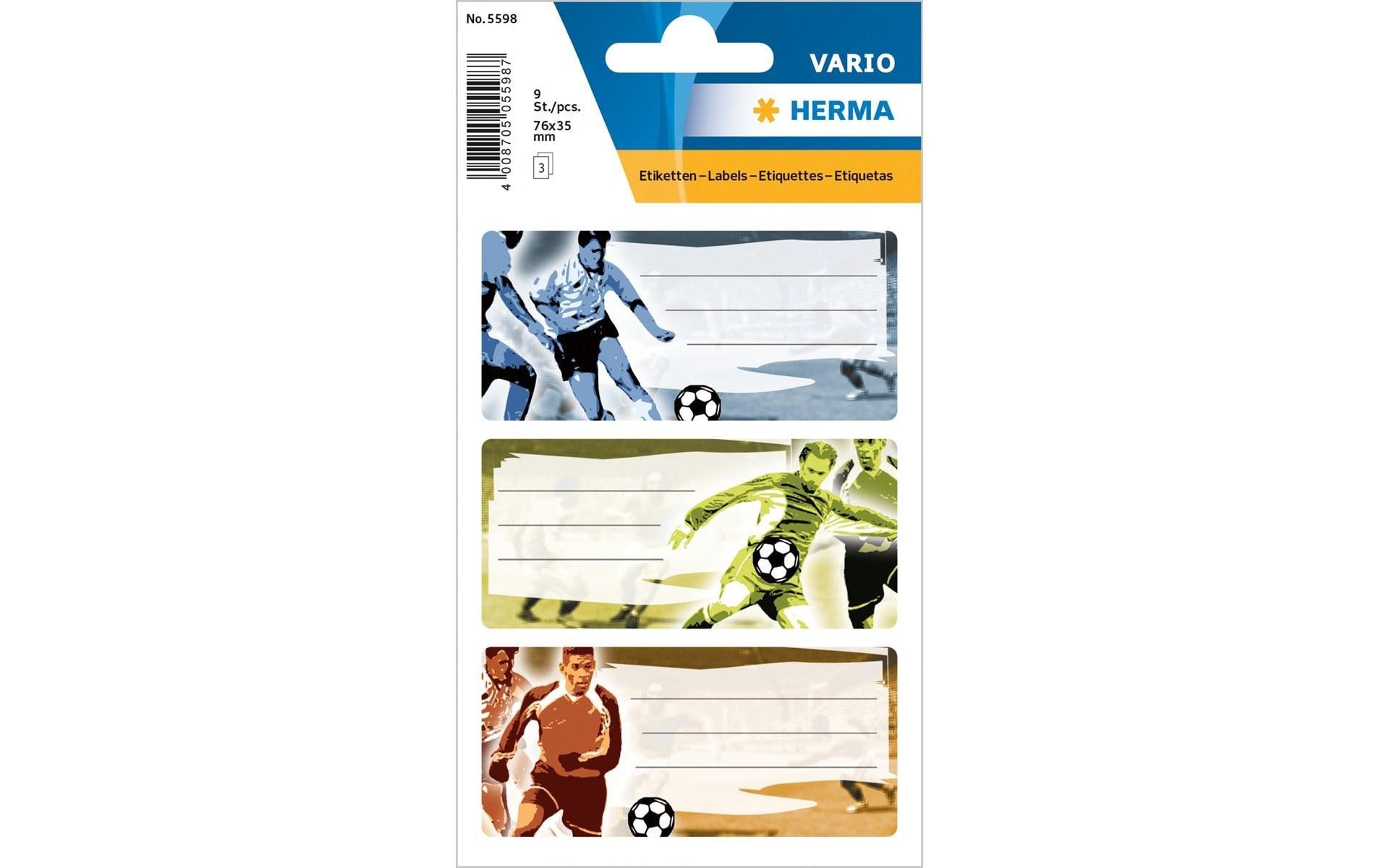 Herma Stickers Schuletiketten Fussball