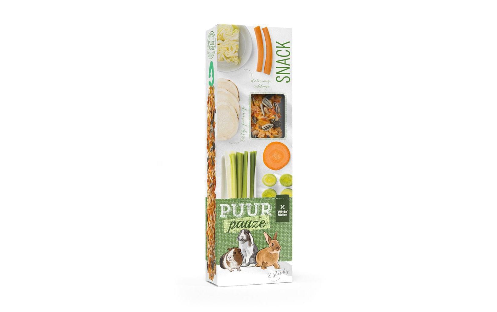 Witte Molen Snack Puur Sticks Gemüse für Nager, 2 Stk. à 180 g