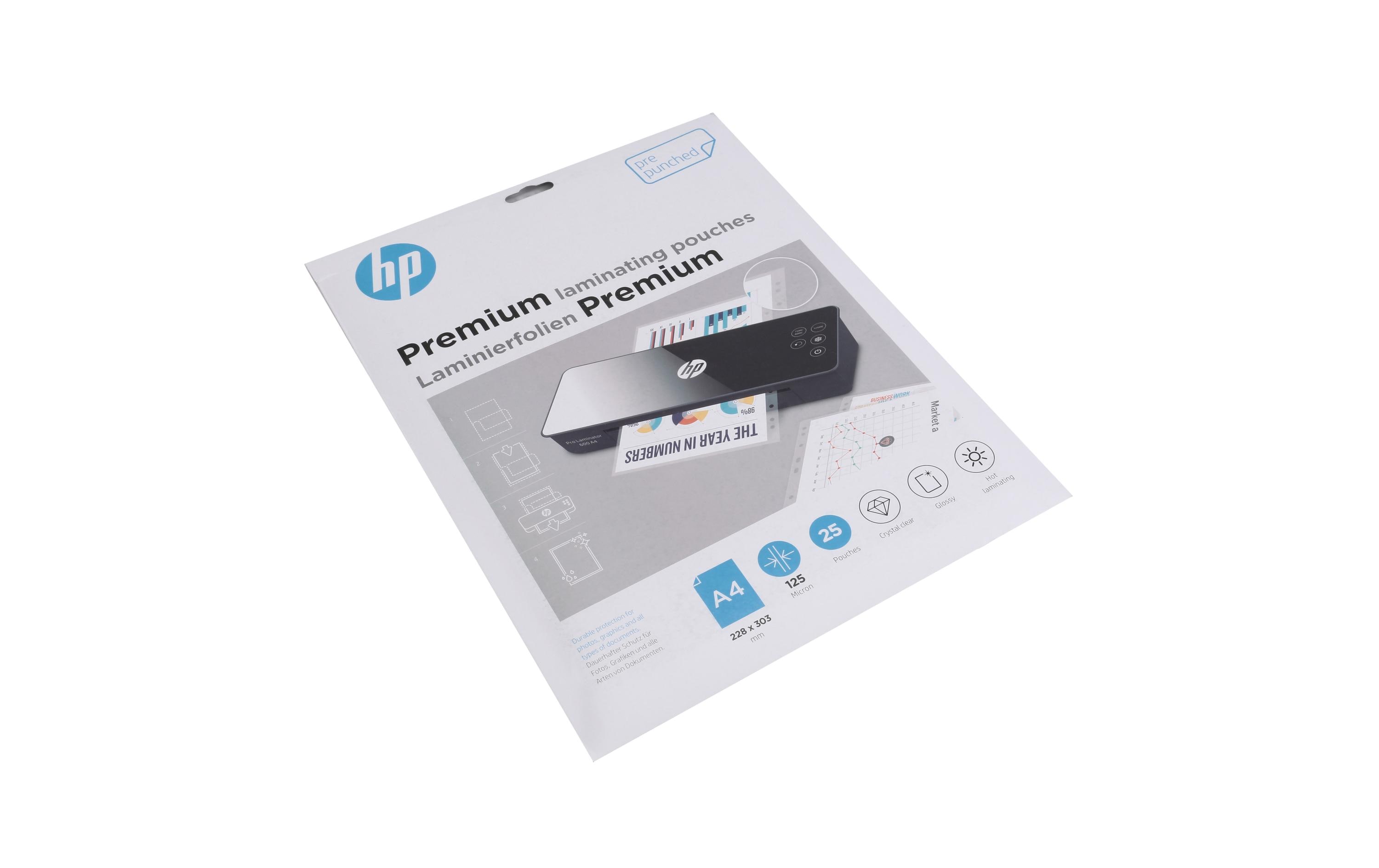 HP Inc. Laminierfolie Premium A4, 125 µm, 25 Stück, Glänzend