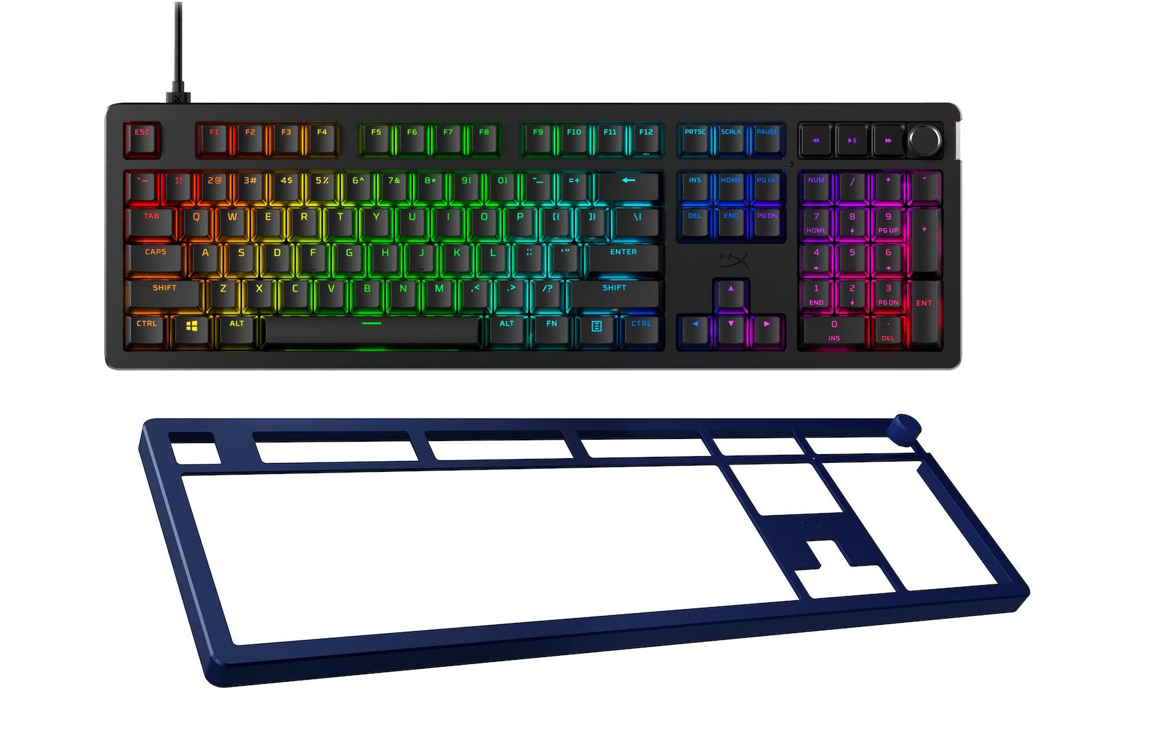 HyperX Gaming-Tastatur Alloy Rise + Top Plate marineblau